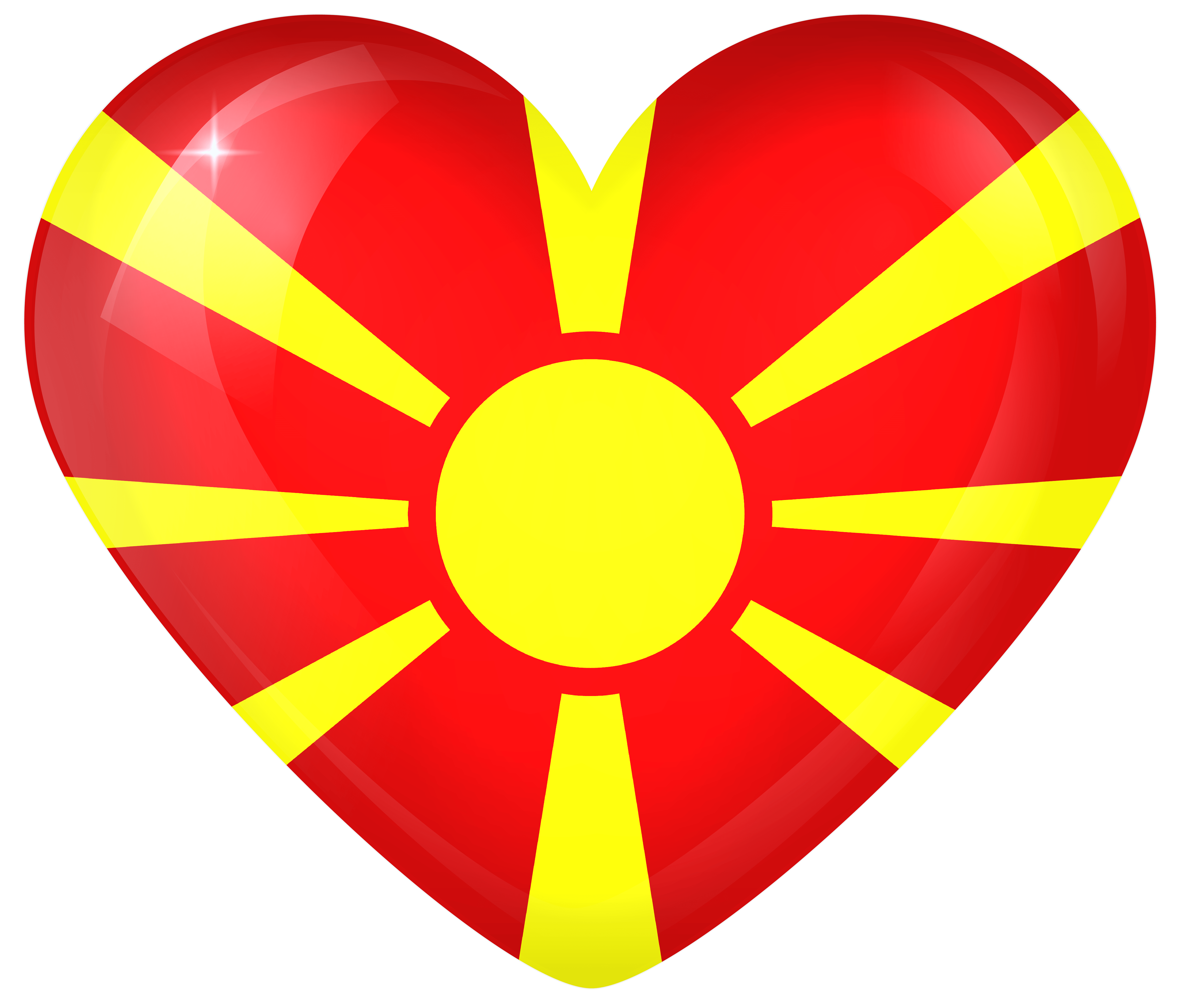 Macedonia Large Heart Flag