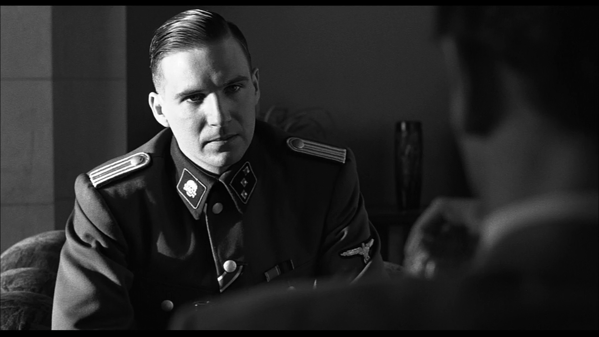 Schindler’s List. Amon Goeth played by Ralph Finennes.