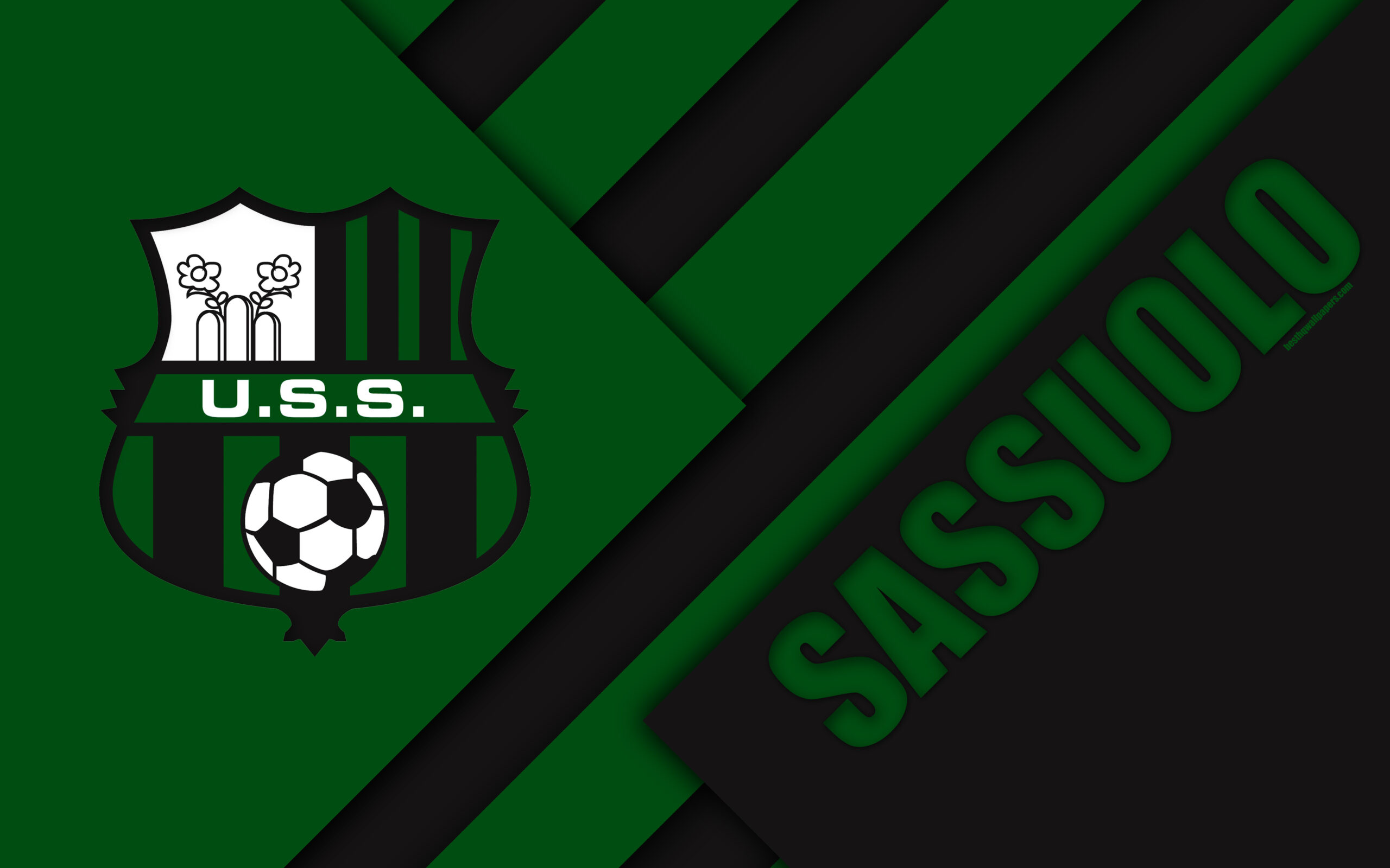 Download wallpapers Sassuolo FC, logo, 4k, material design, football