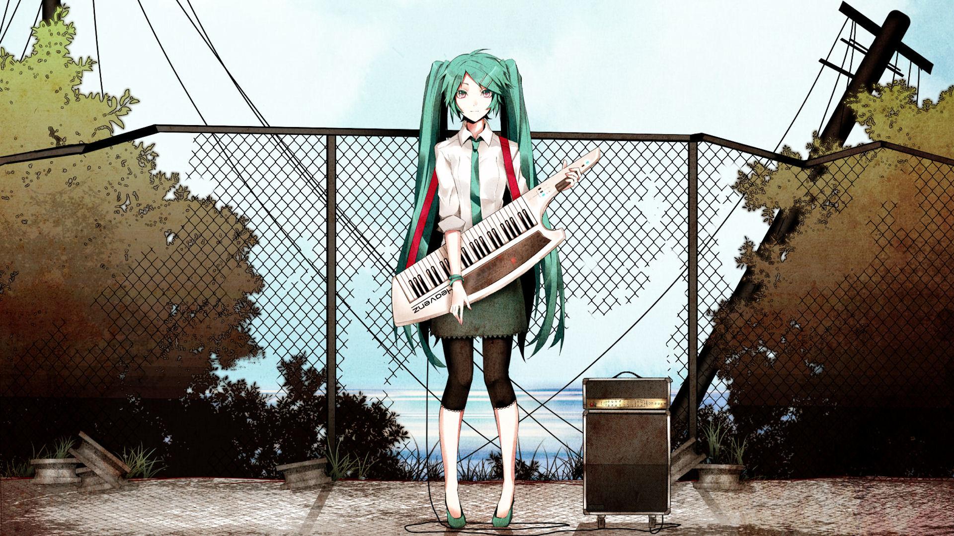 Anime Girl With Instrument HD Wallpapers