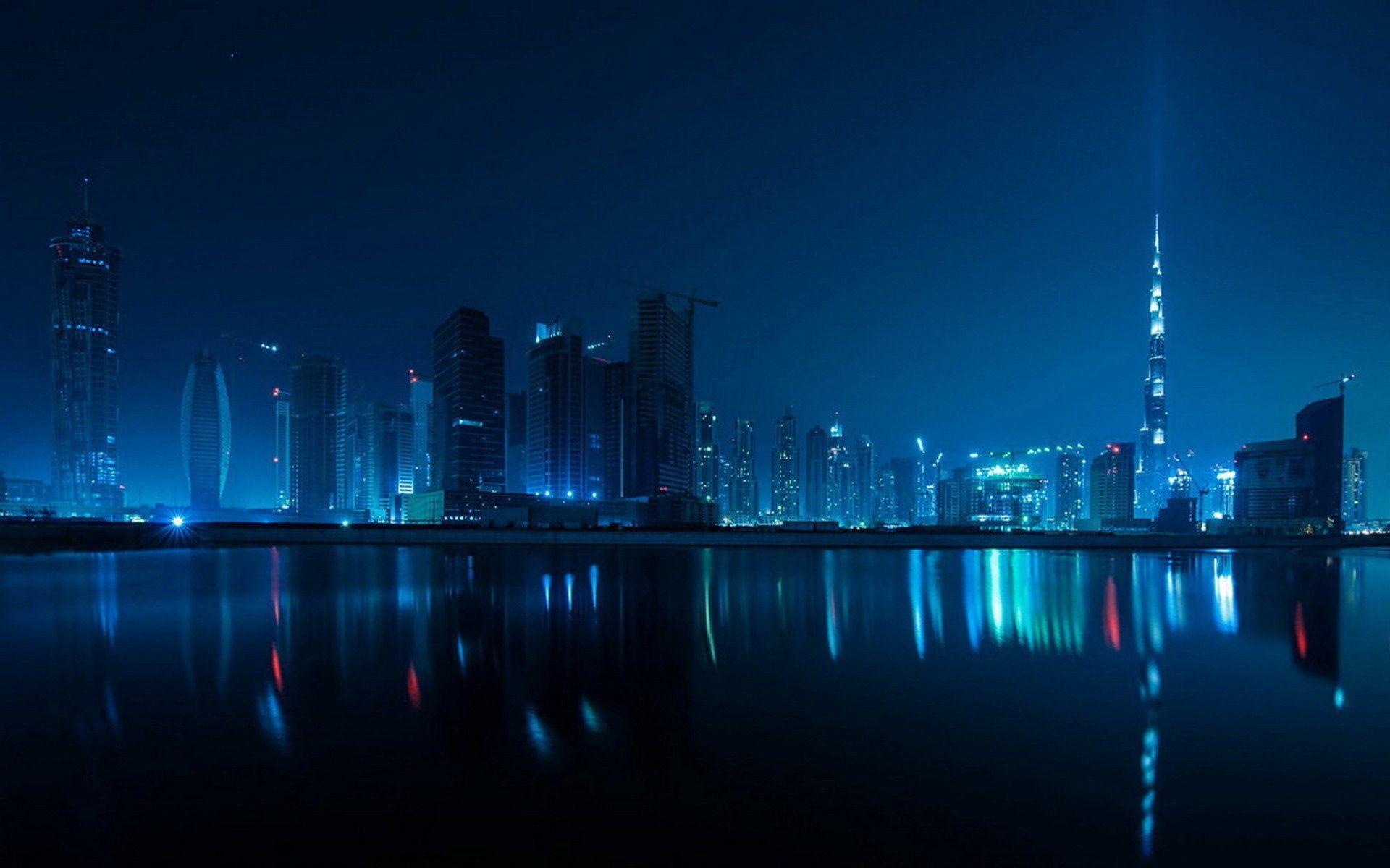 Dubai Cities United Arab Emirates Night HD Aesthetic Wallpapers