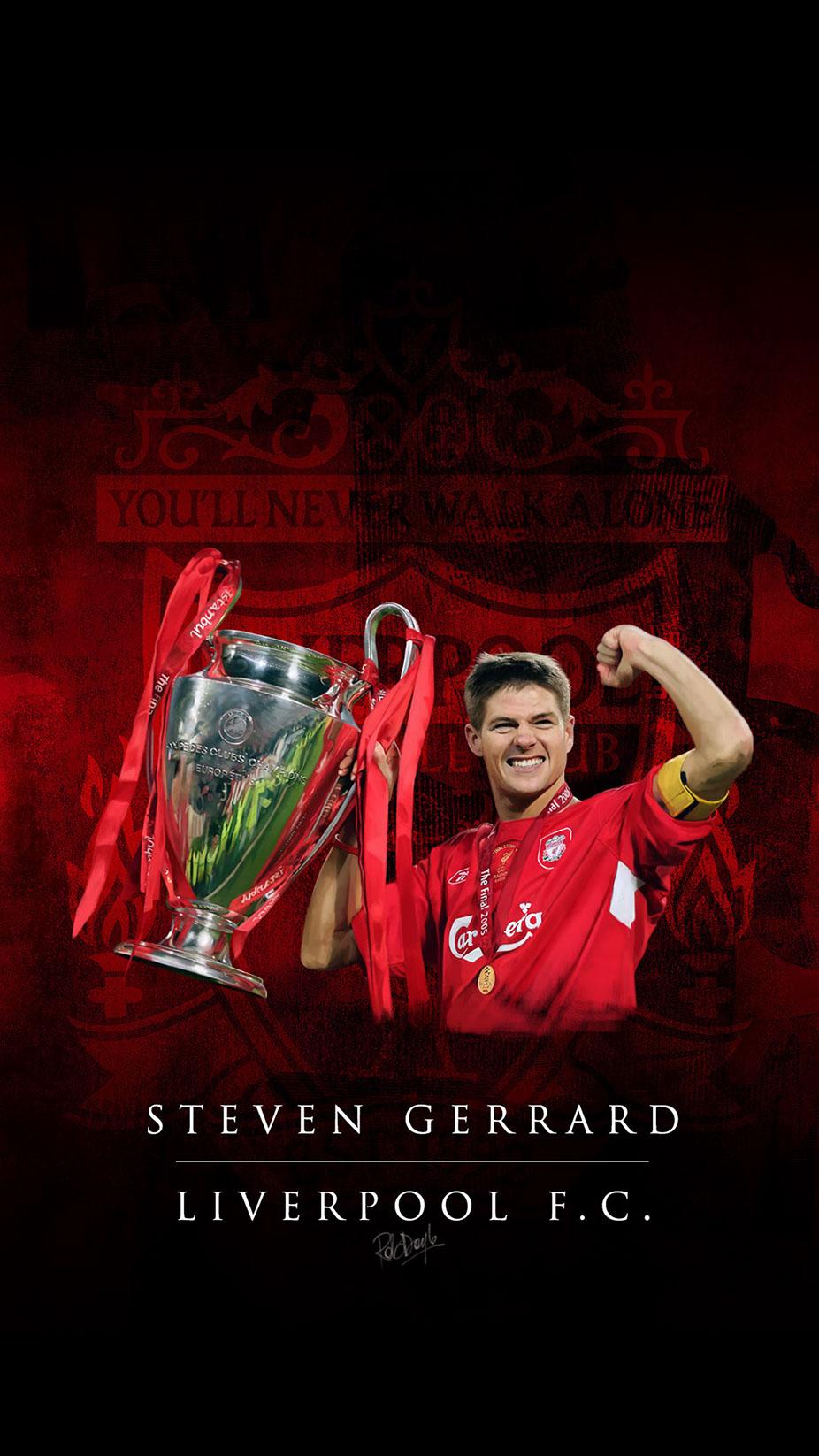 LFC Steven Gerrard Istanbul iPhone Wallpapers