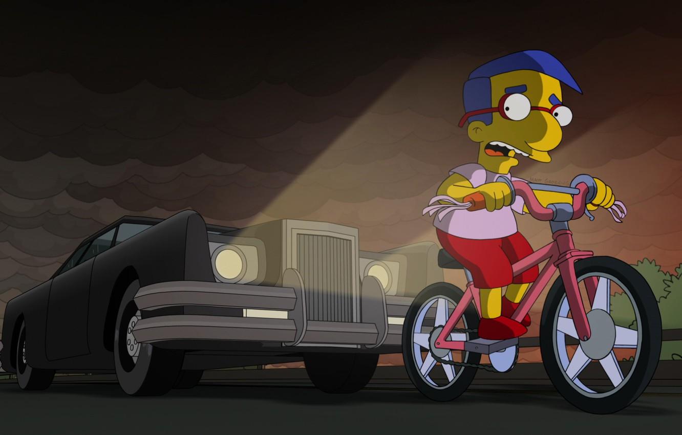 Wallpapers Auto, The simpsons, Figure, Machine, Simpsons, Bike, Art