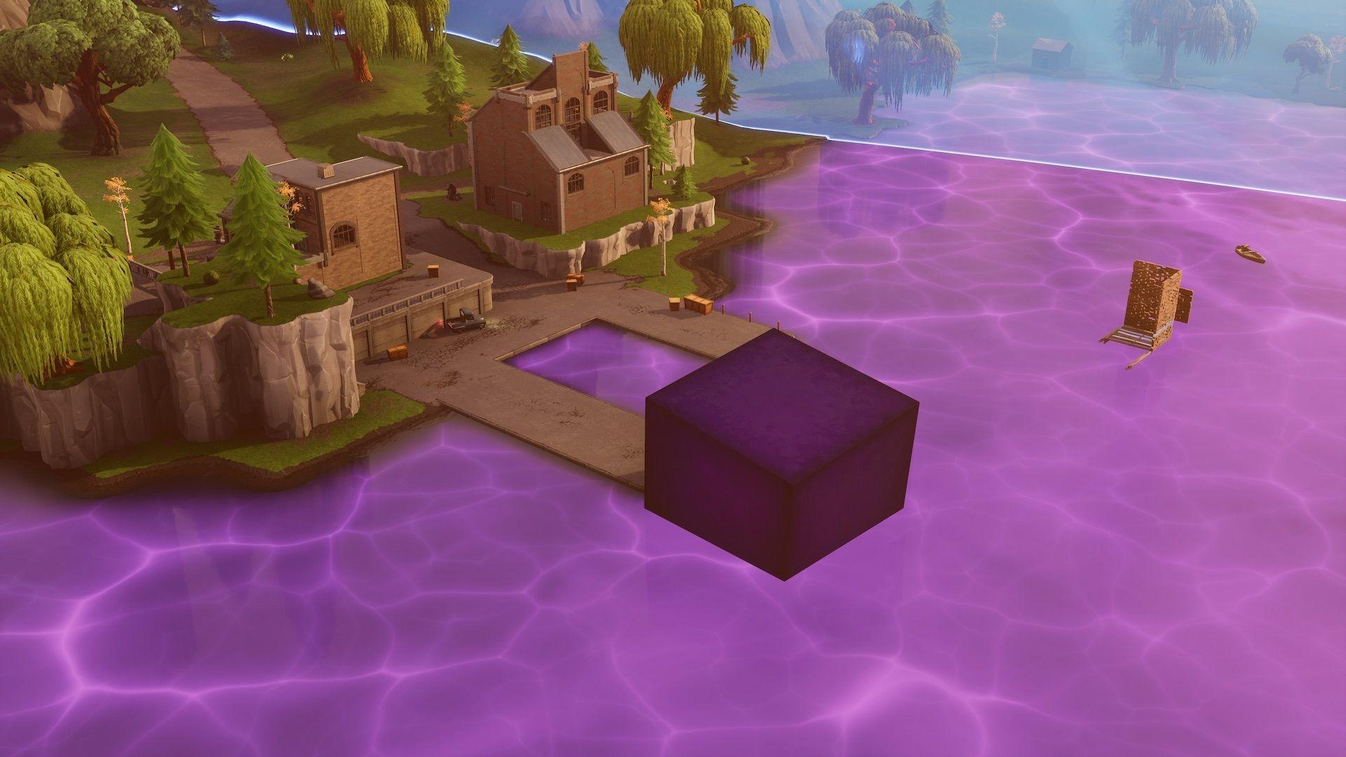 The Fortnite Cube Is Dead, And Loot Lake Has Turned Purple