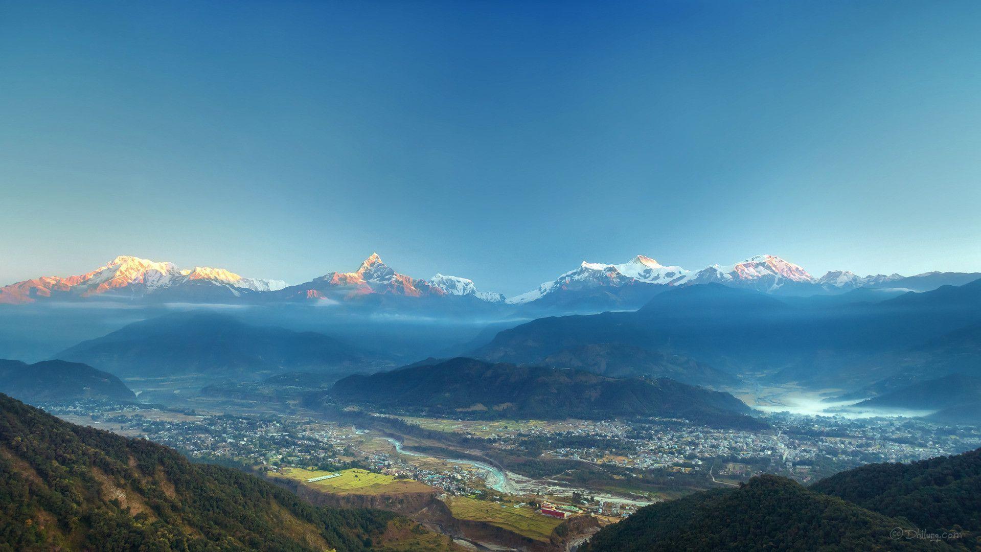 Sarangkot Sunrise, Pokhara, Nepal widescreen wallpapers