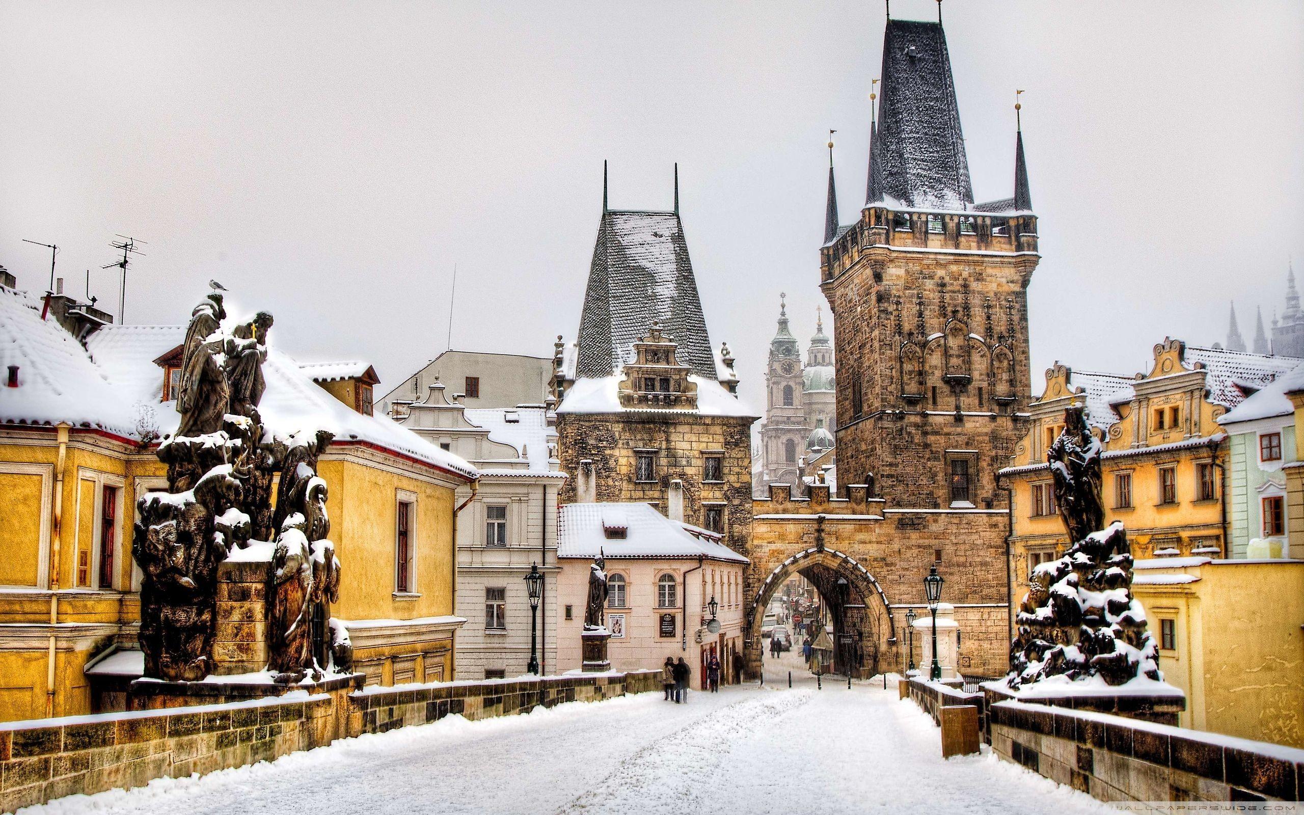 Winter In Prague HD desktop wallpapers : Dual Monitor