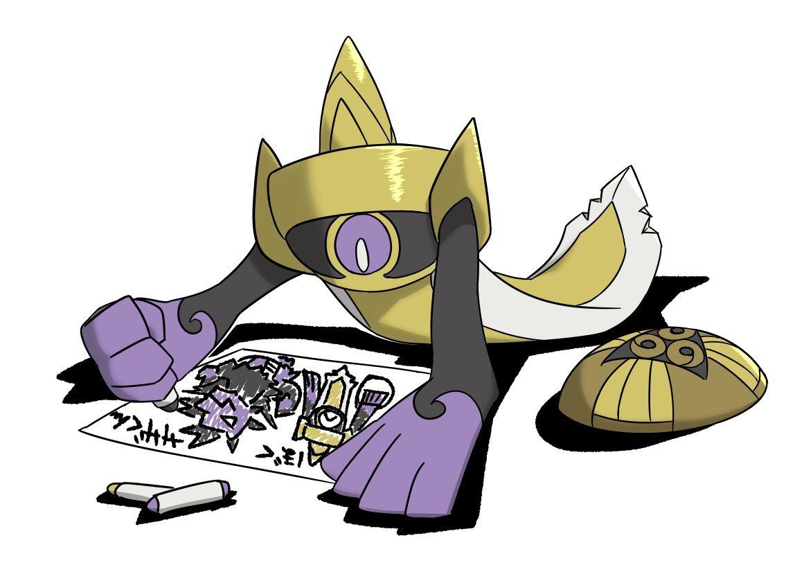 Aegislash drawing a picture