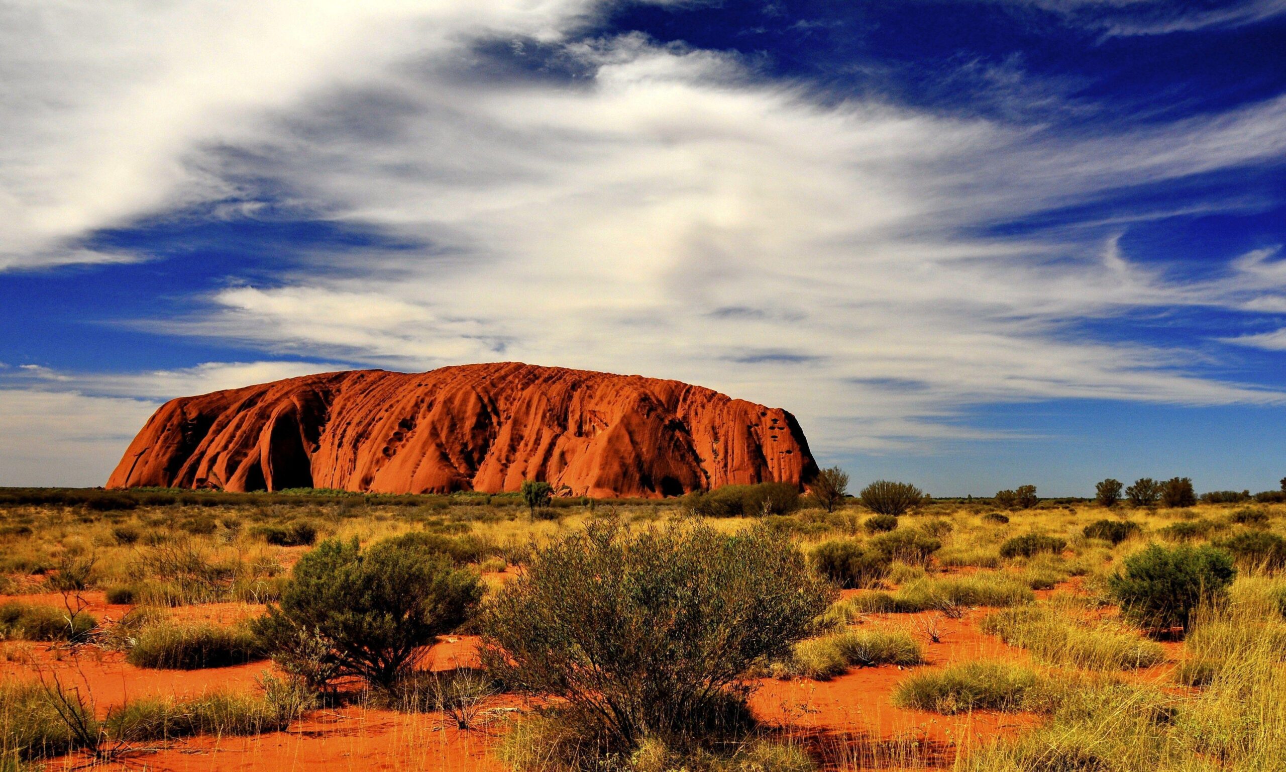 Nature Scene of Uluru Rock in Australia Wallpapers