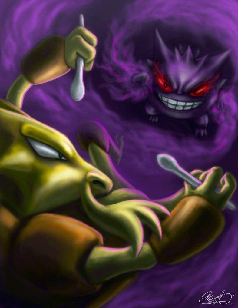 Alakazam v Gengar by MarceloDisco