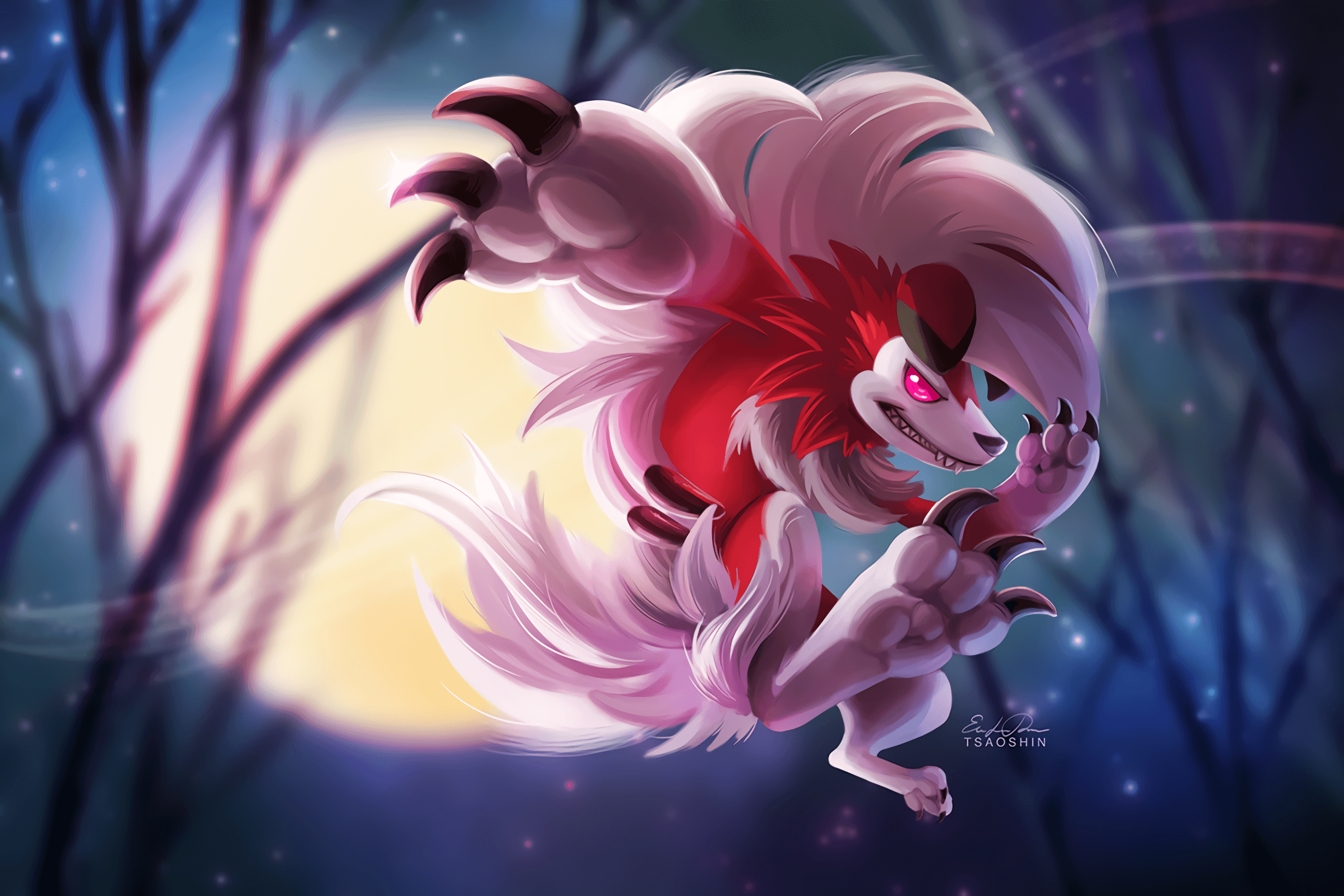 Lycanroc Midnight Form HD Wallpapers