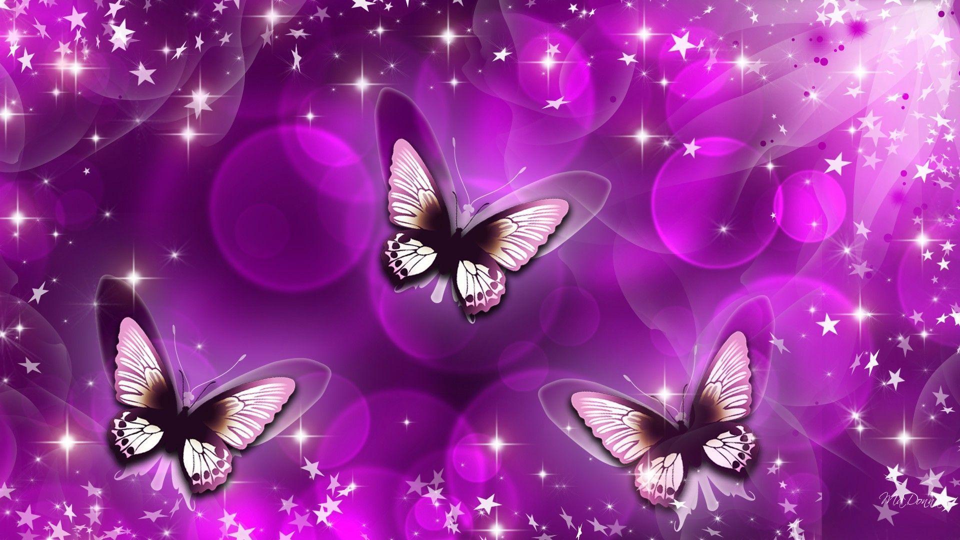 Butterfly Purple Art Wallpapers Wallpapers