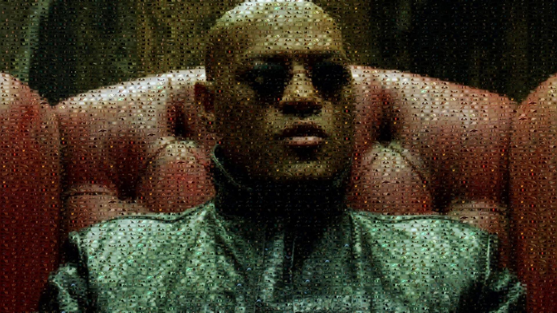 Sunglasses morpheus armchairs artwork laurence fishburne