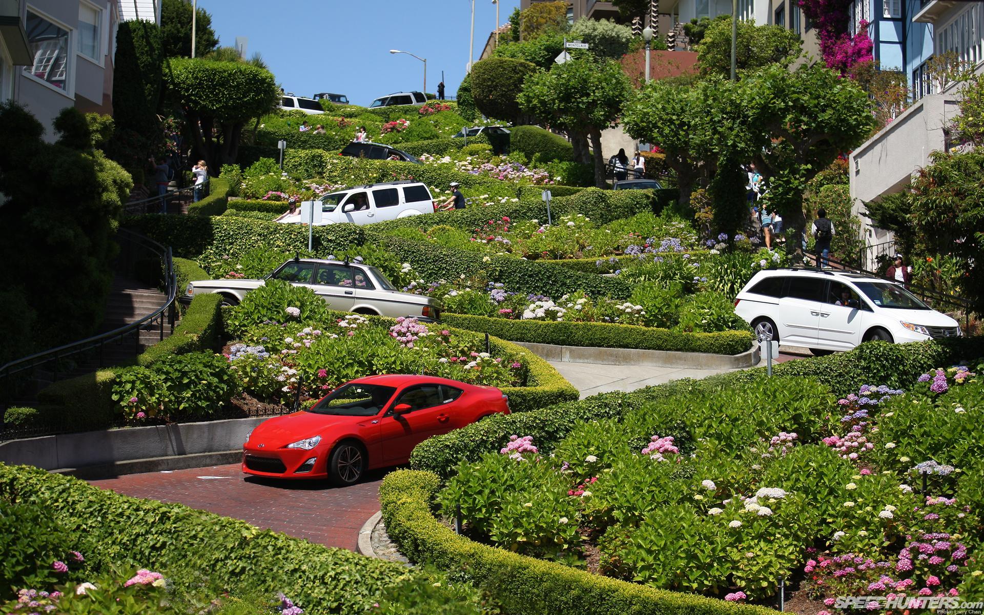 Lombard street, san francisco, california, art wallpapers