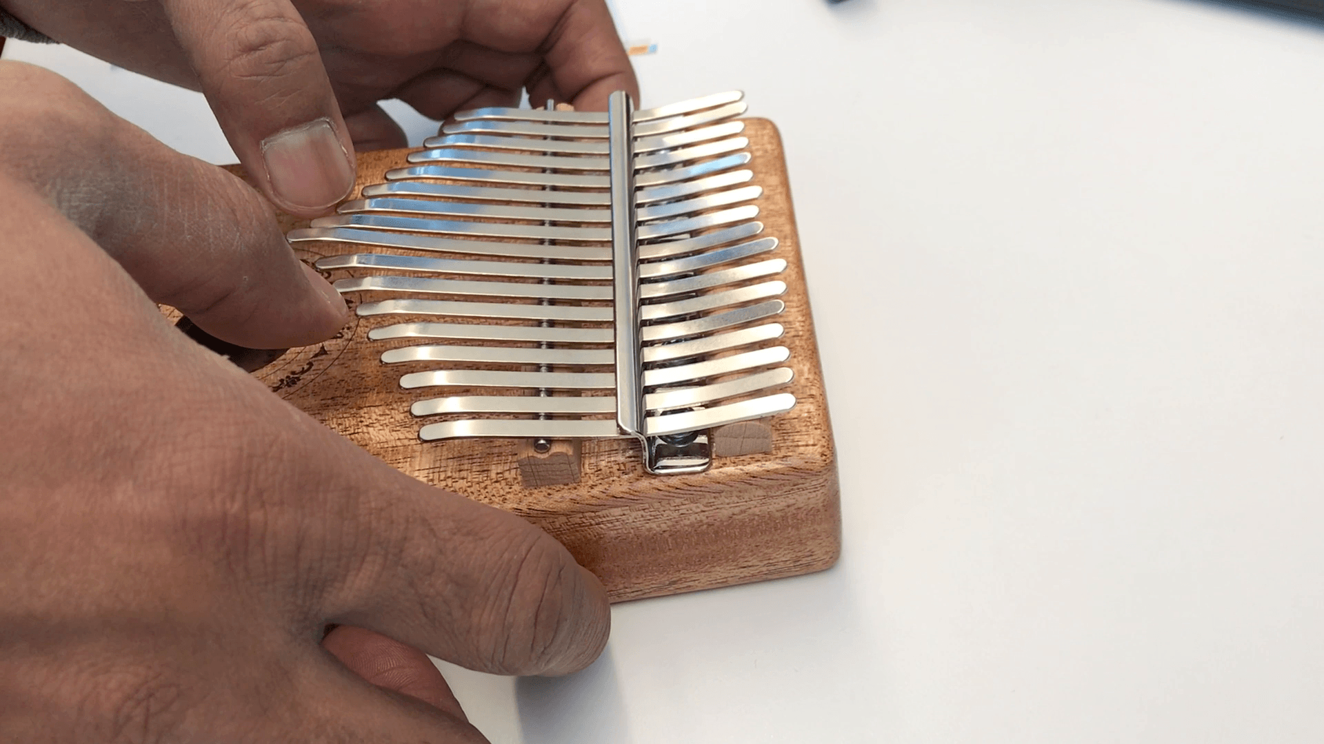 Learning to play my Mugig Kalimba