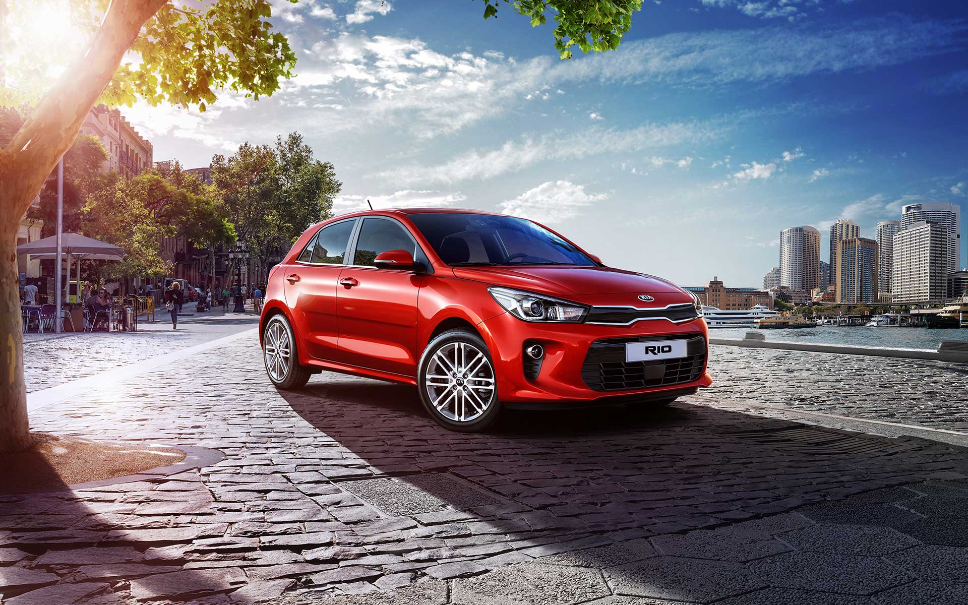 2017 Kia Rio Red Facelift Wallpapers 1217