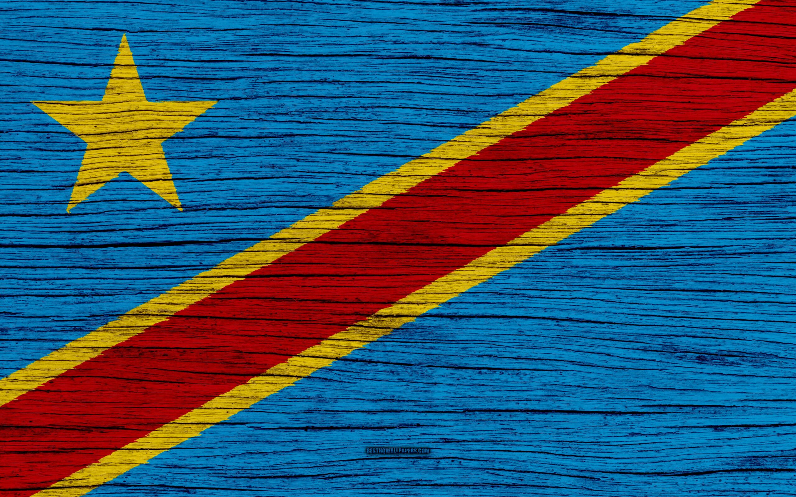 Download wallpapers Flag of Democratic Republic of the Congo, 4k