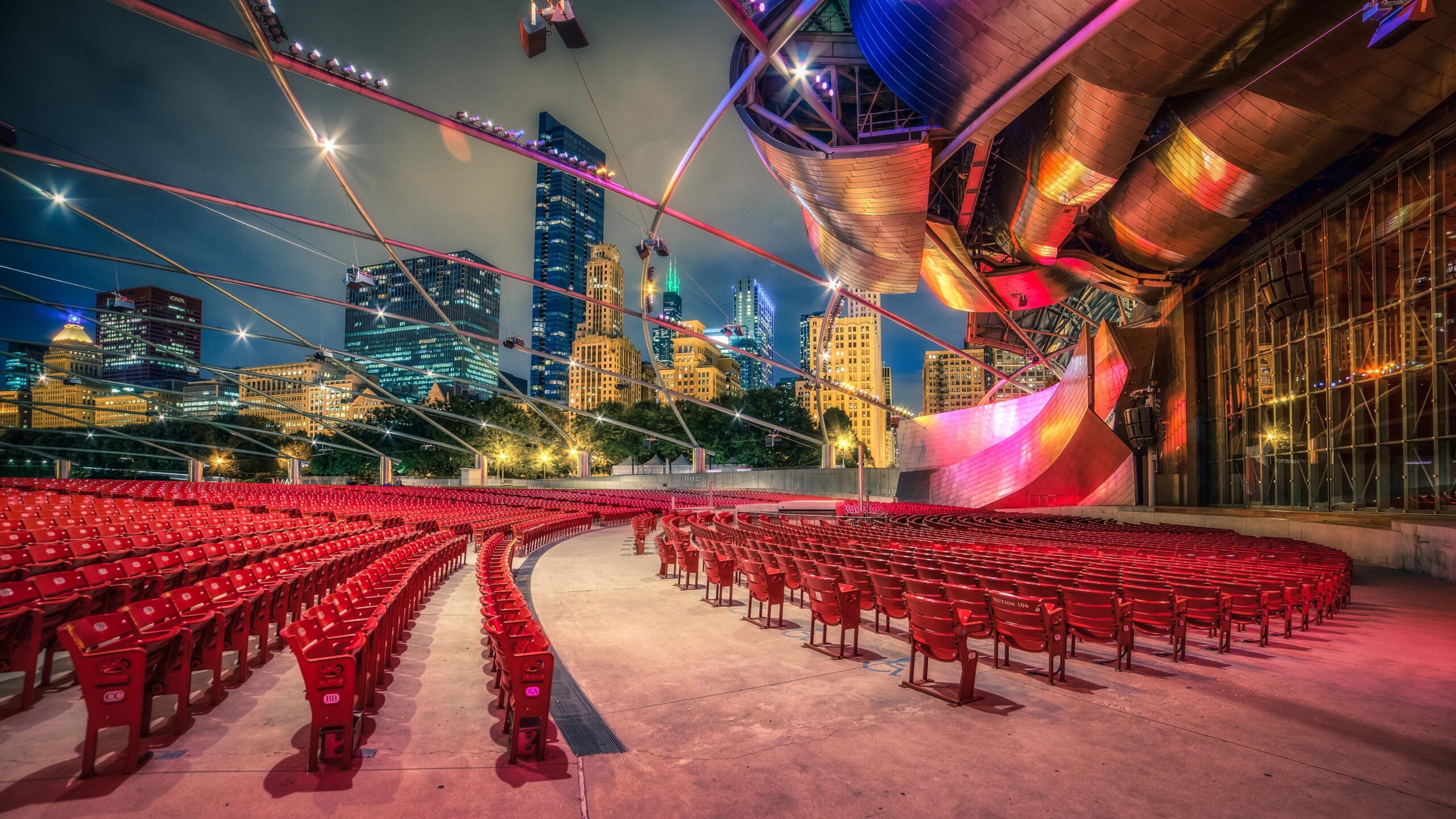 Millennium Park, Jay Pritzker Pavilion, Chicago, Illinois widescreen