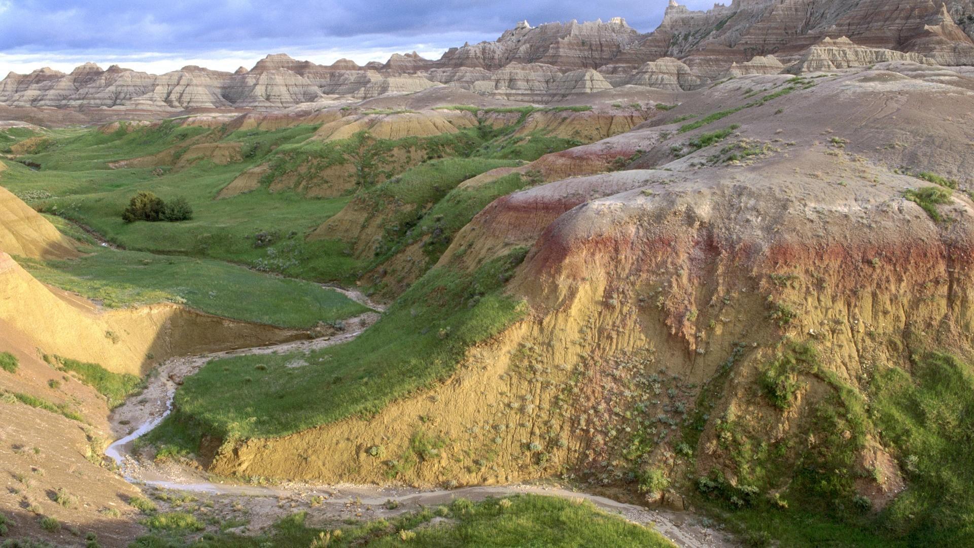 Landscapes national park badlands south dakota wallpapers