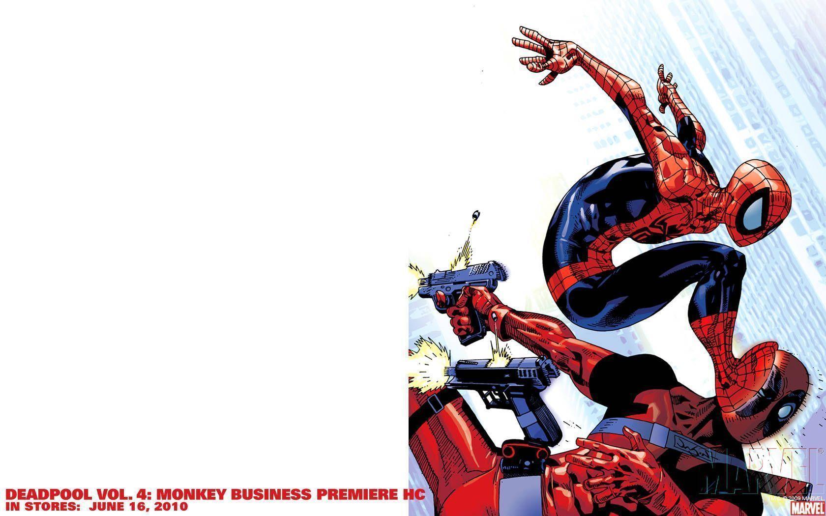 Wallpapers For > Deadpool Spiderman Wallpapers