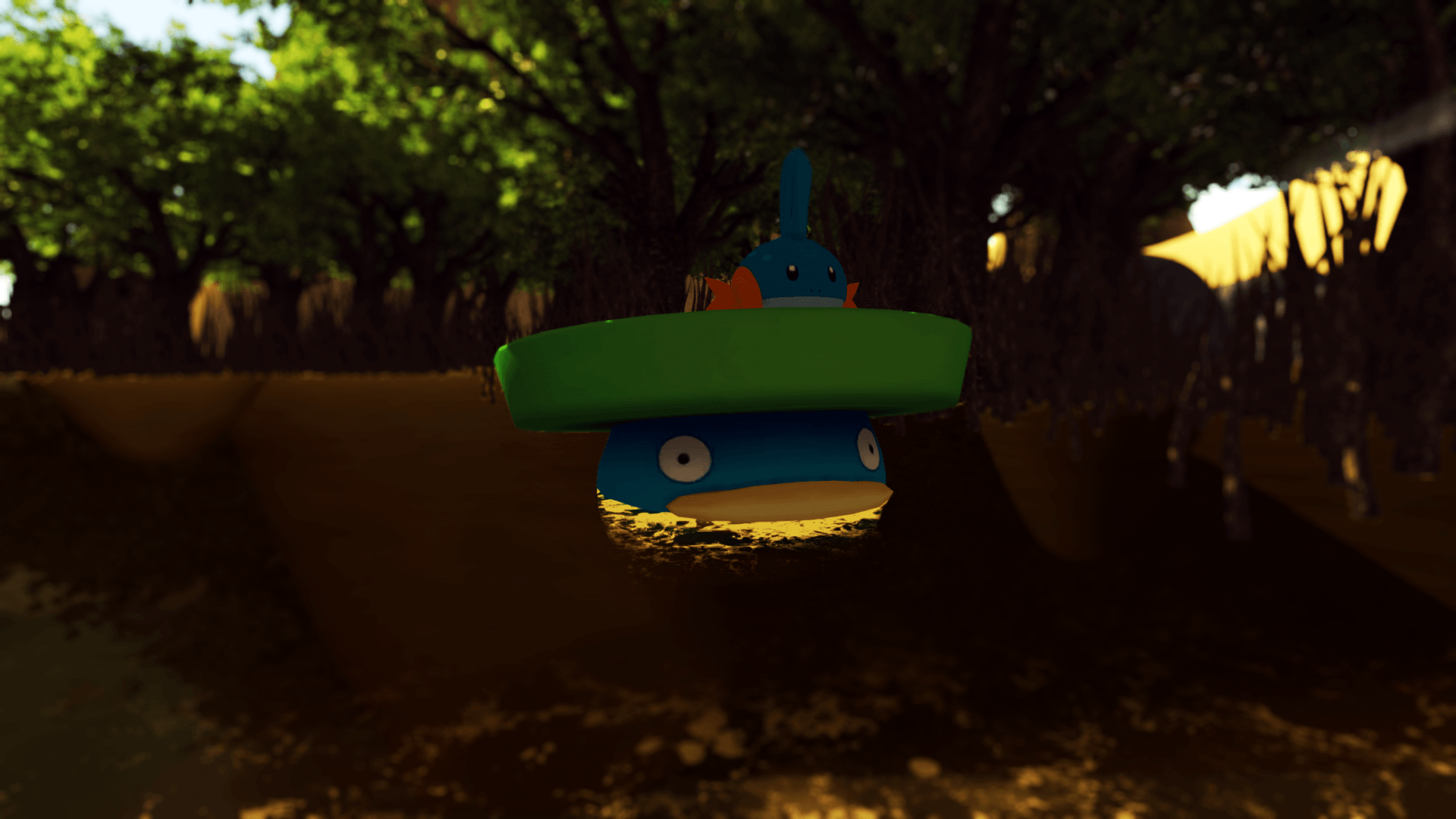 Mudkip and Lotad in the Sandbox 1 by jedi201