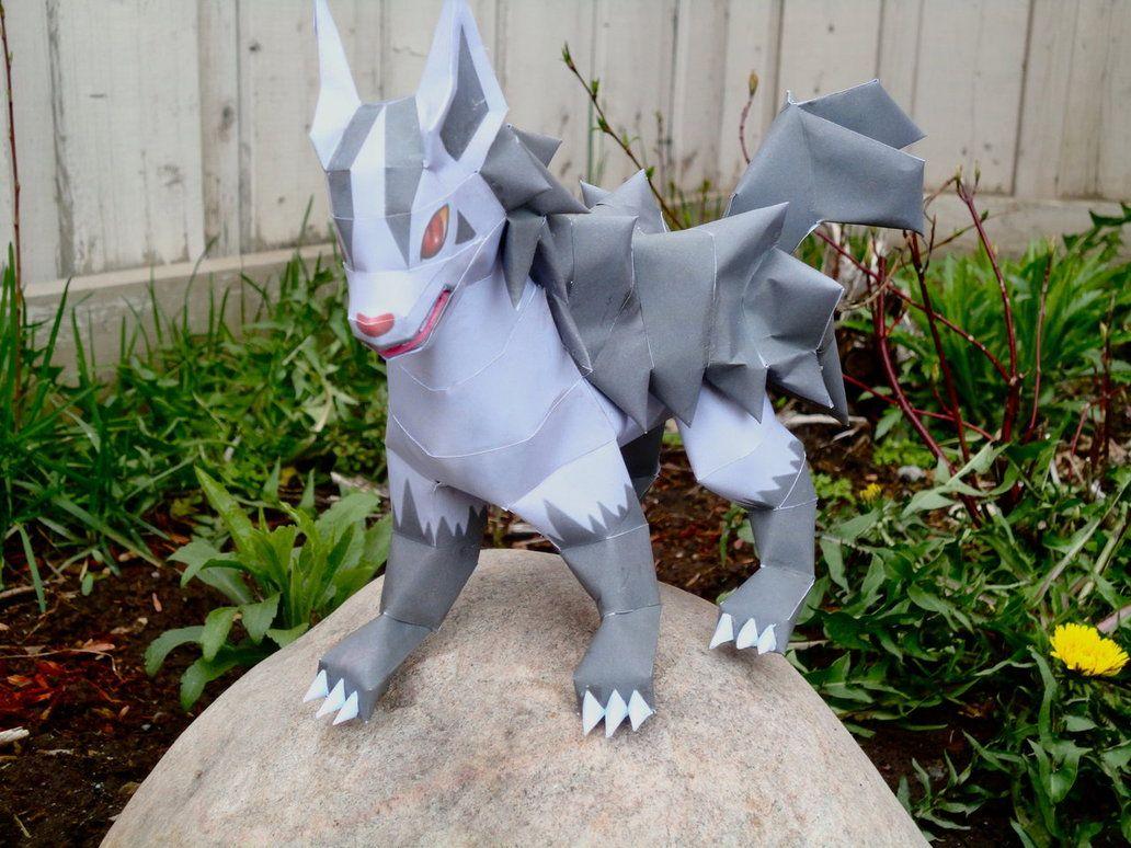 Mightyena Papercraft by studioofmm