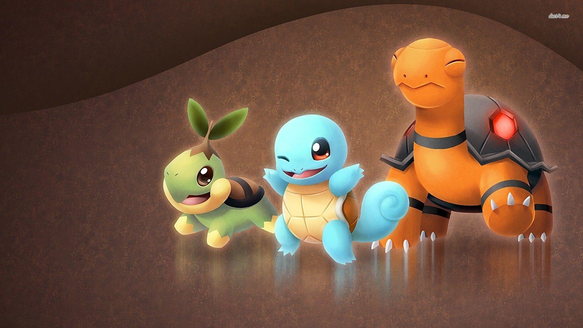 Torkoal, Squirtle, Turtwig