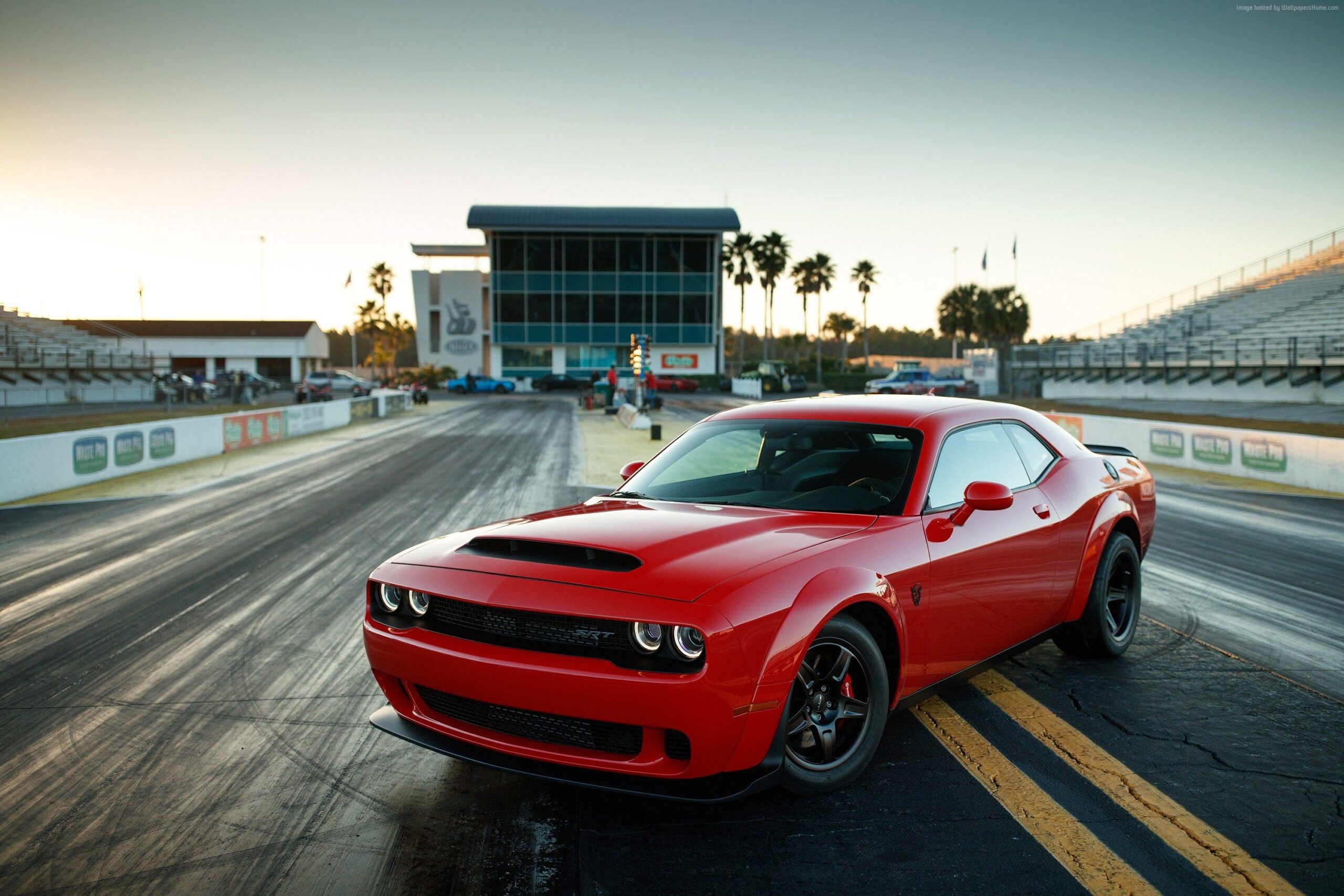 Wallpapers Dodge Challenger SRT Demon, red, 2017 New York Auto Show