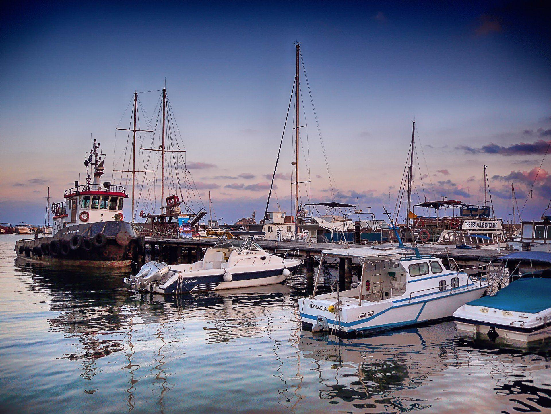 sea pier cyprus ships boat HD wallpapers