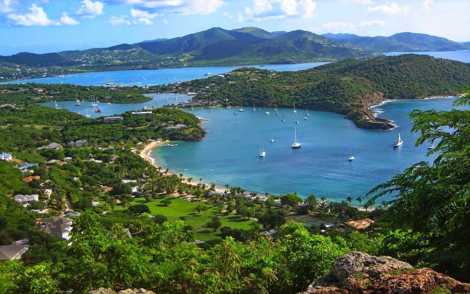 nature, Landscape, Island, Bay, Sailboats, Sea, Beach, City