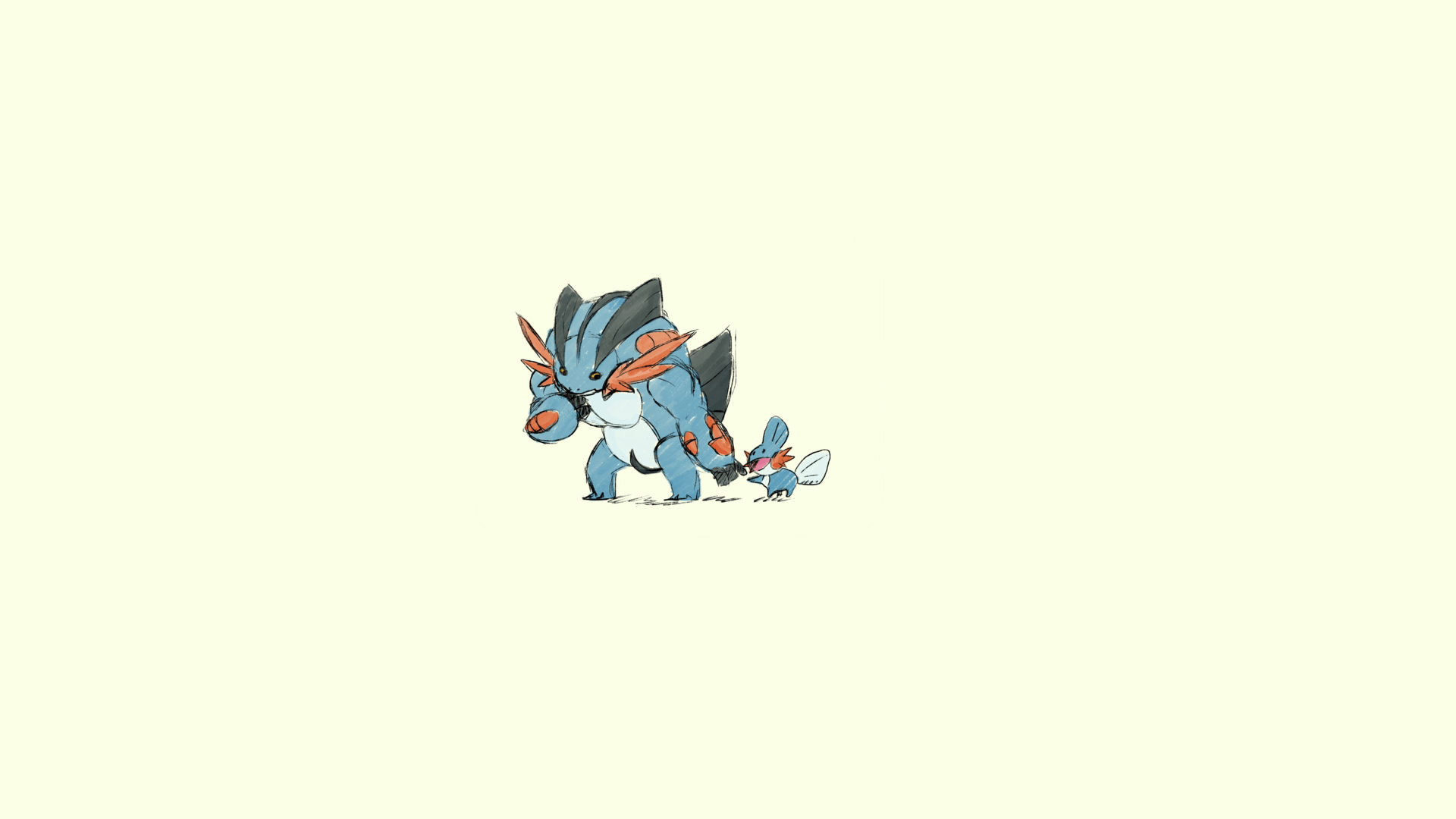 Mega Swampert and Mudkip Wallpapers