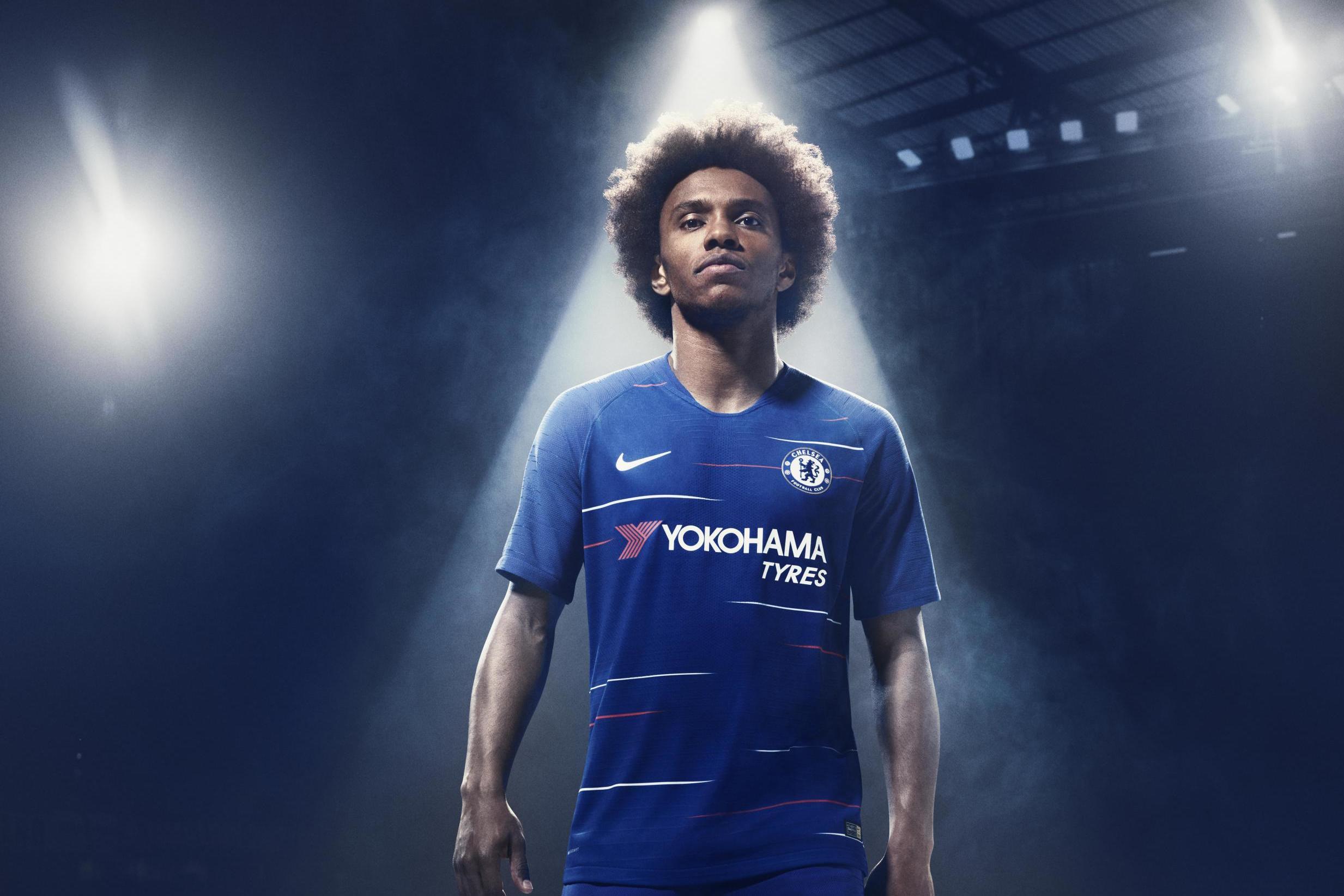 New Chelsea kit: Eden Hazard, Willian and Fran Kirby unveil 2018