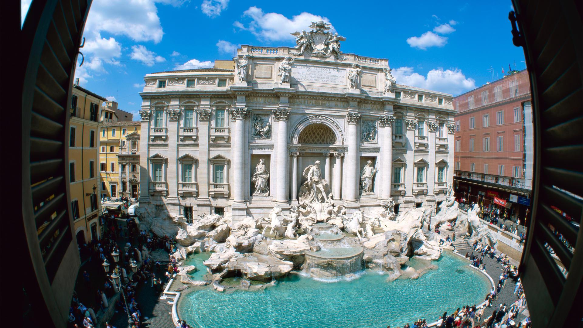 Full HD Wallpapers trevi fountain old city rome, Desktop Backgrounds