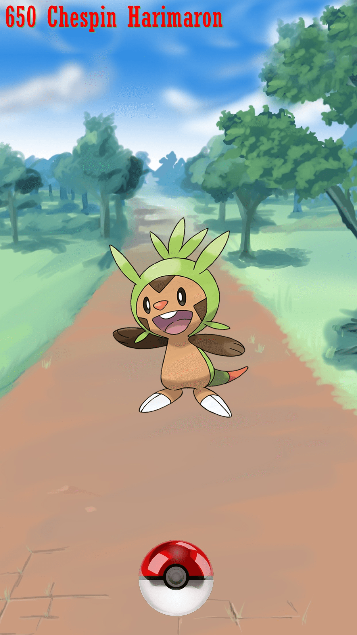 650 Street Pokeball Chespin Harimaron