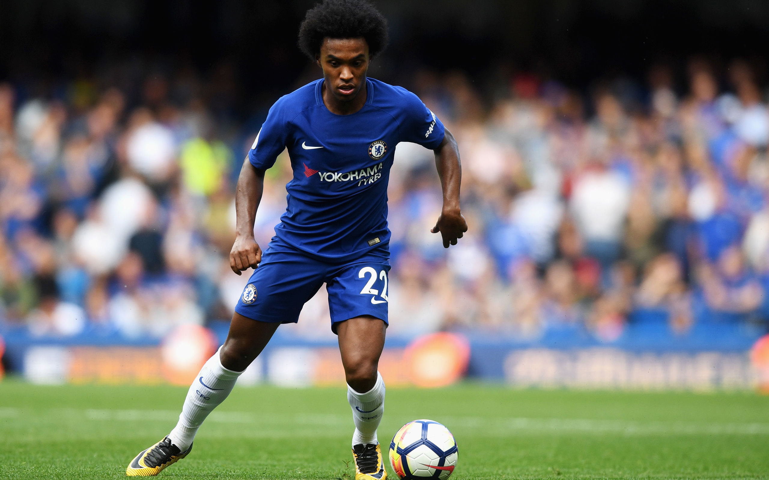 Download wallpapers Willian, Brazilian football player, Chelsea