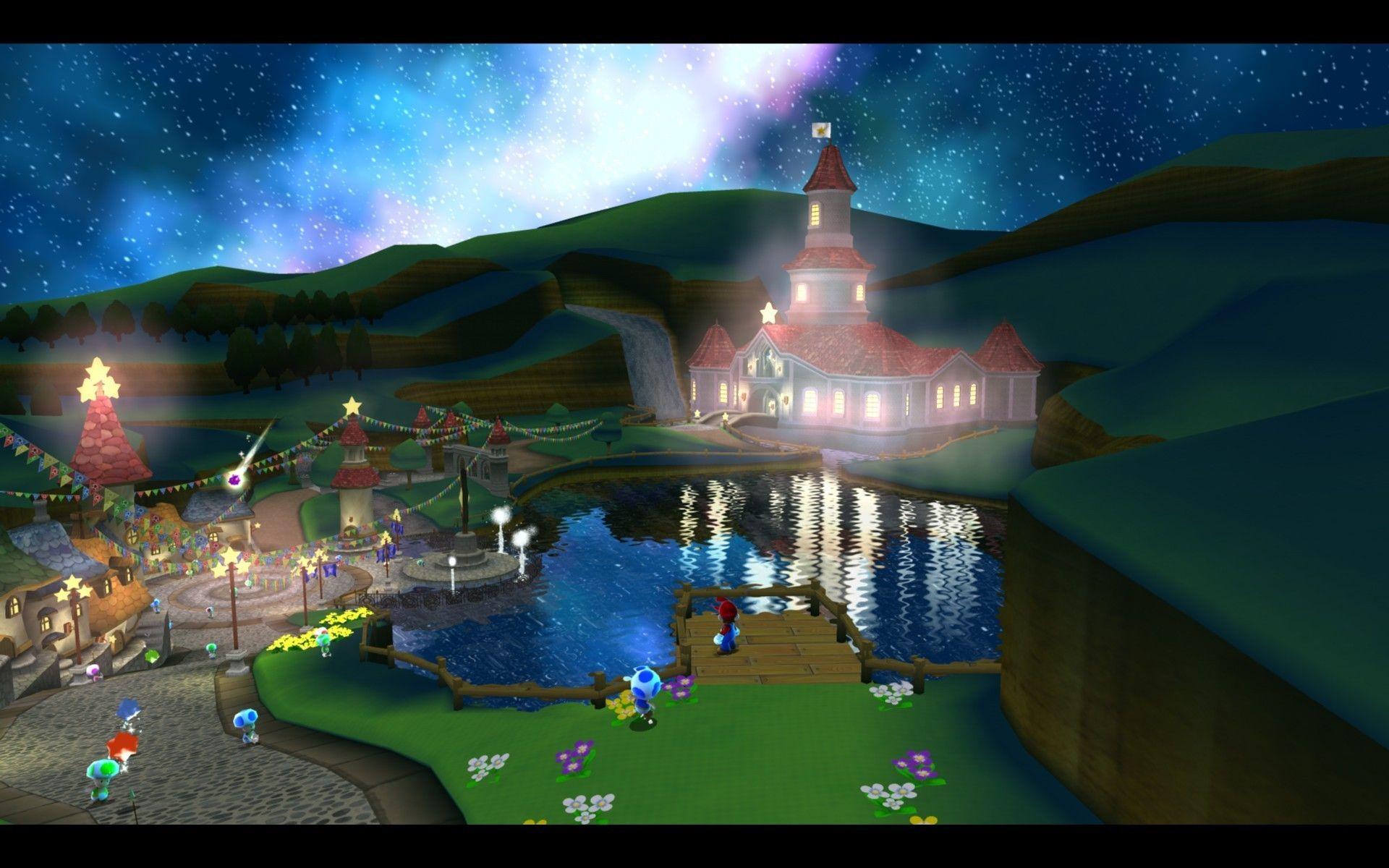 Mushroom kingdom super mario galaxy wallpapers