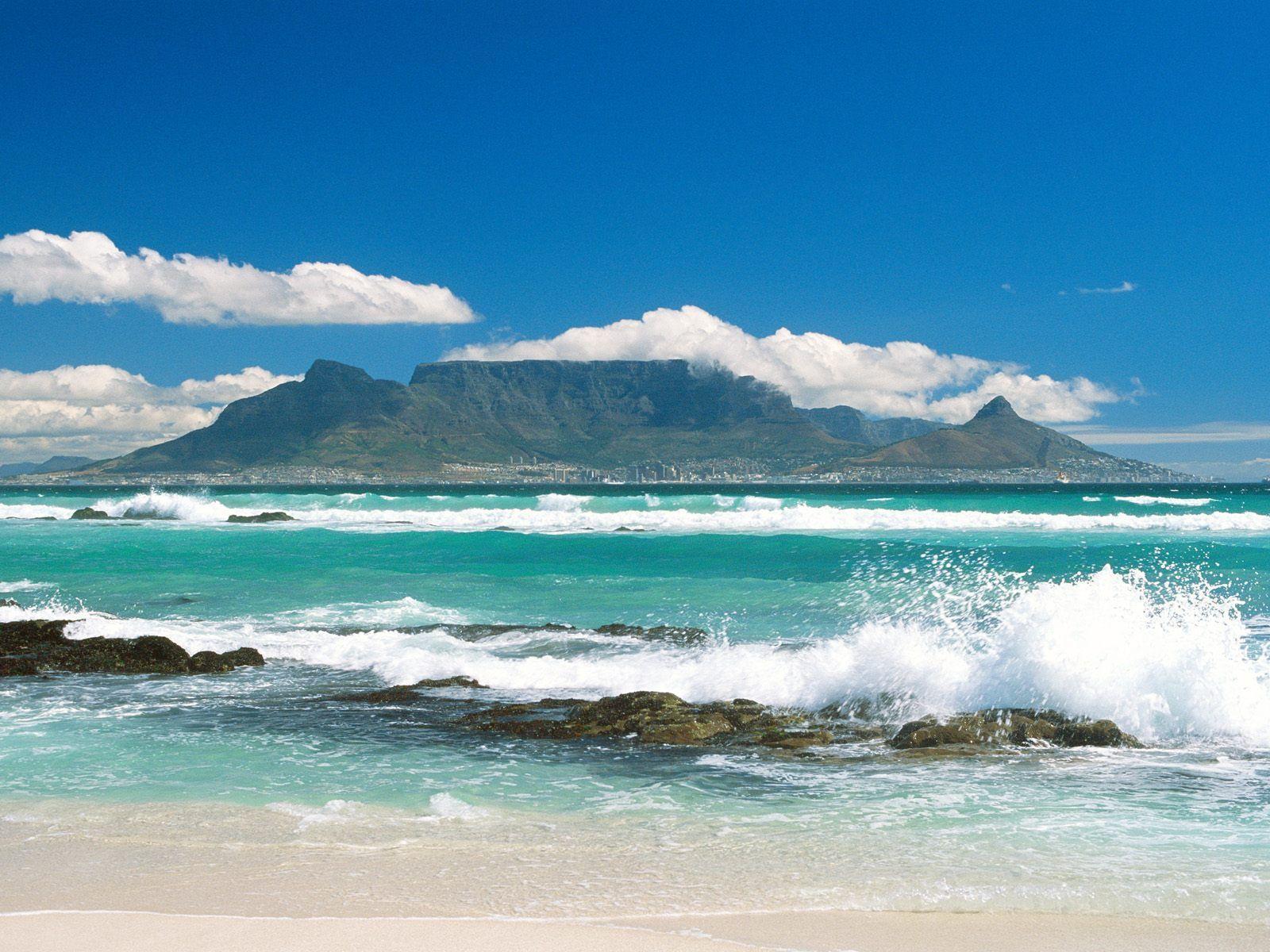 Coastline View of Table Mountain / South Africa wallpapers and