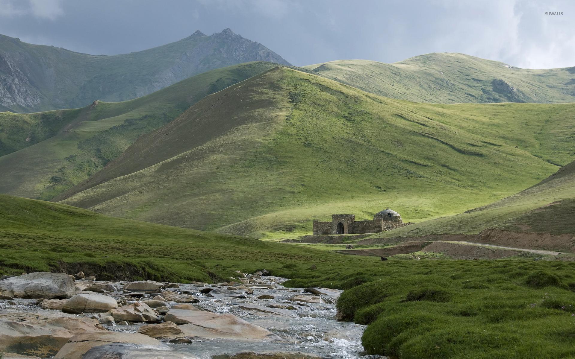 Caravansary on Silk Road in Kyrgyzstan wallpapers