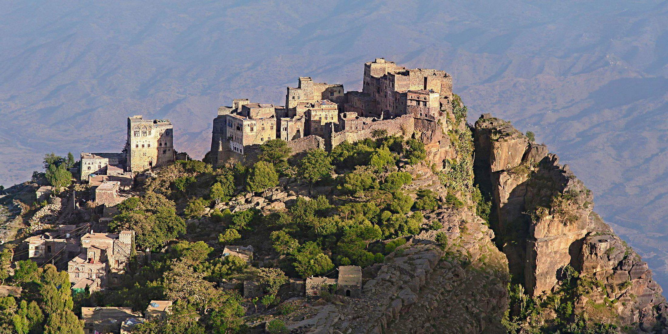 yemen village stones mountain HD wallpapers