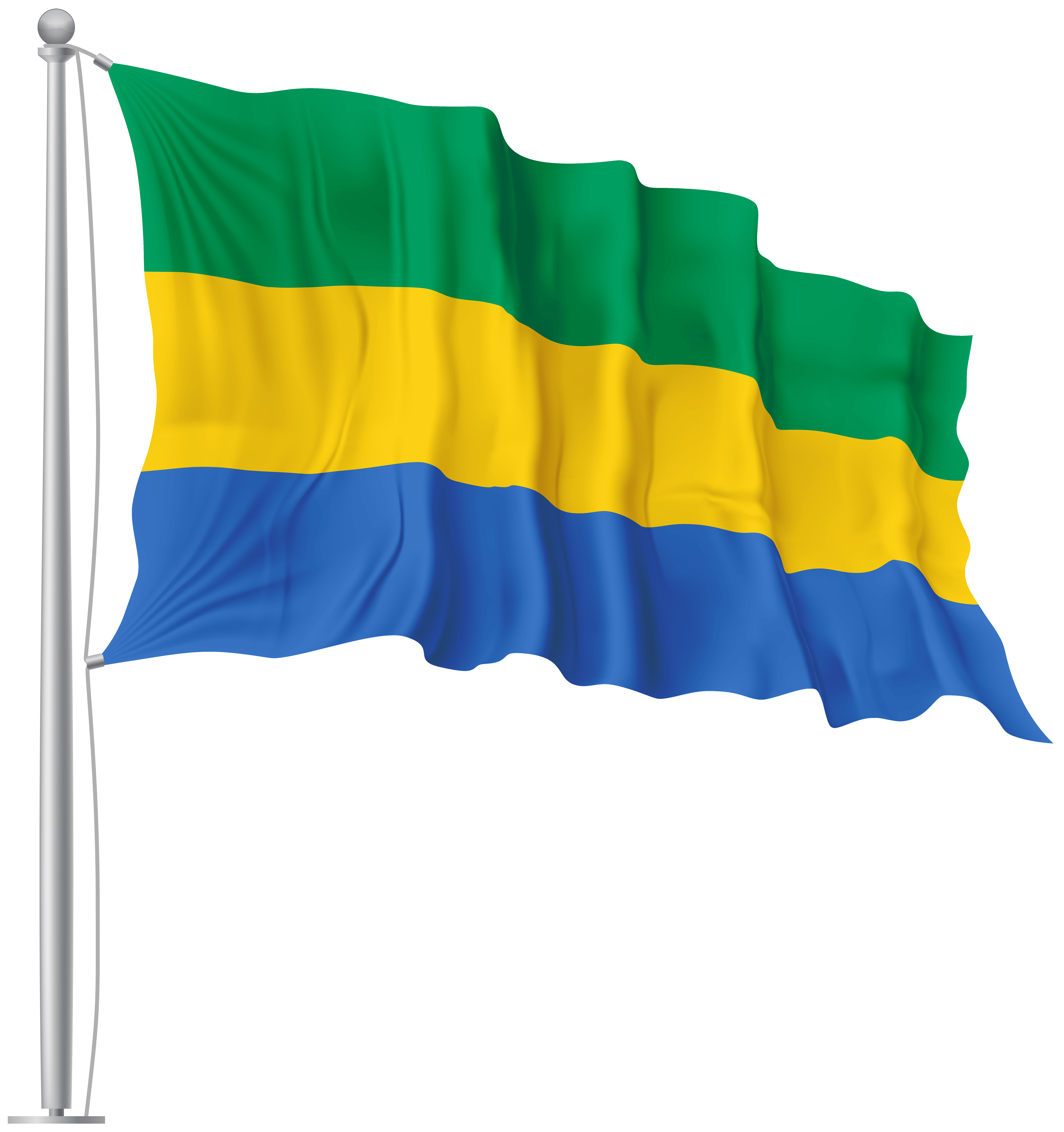 Gabon Waving Flag Image