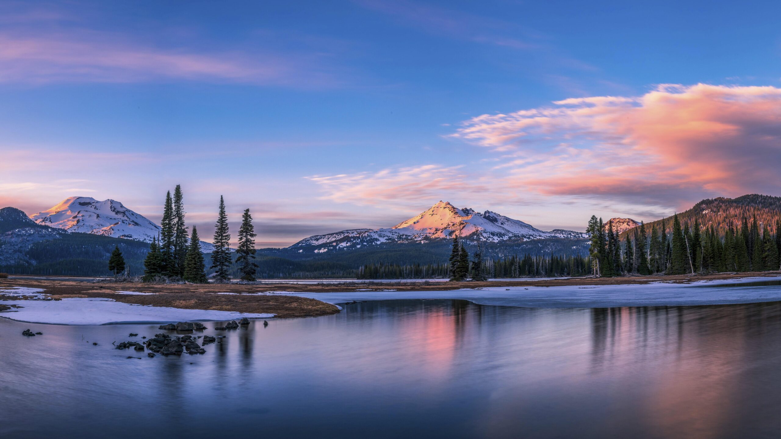 Wallpapers Sparks Lake, 5k, 4k wallpaper, 8k, Oregon, USA, mountains