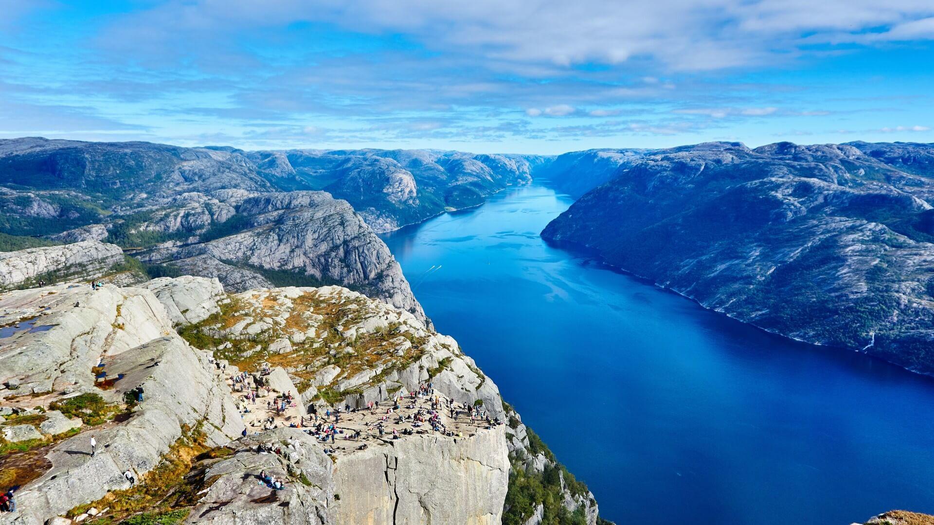 Preikestolen cliff River Norway 4K 5K Wallpapers HD 1080p – HD Wallpapers