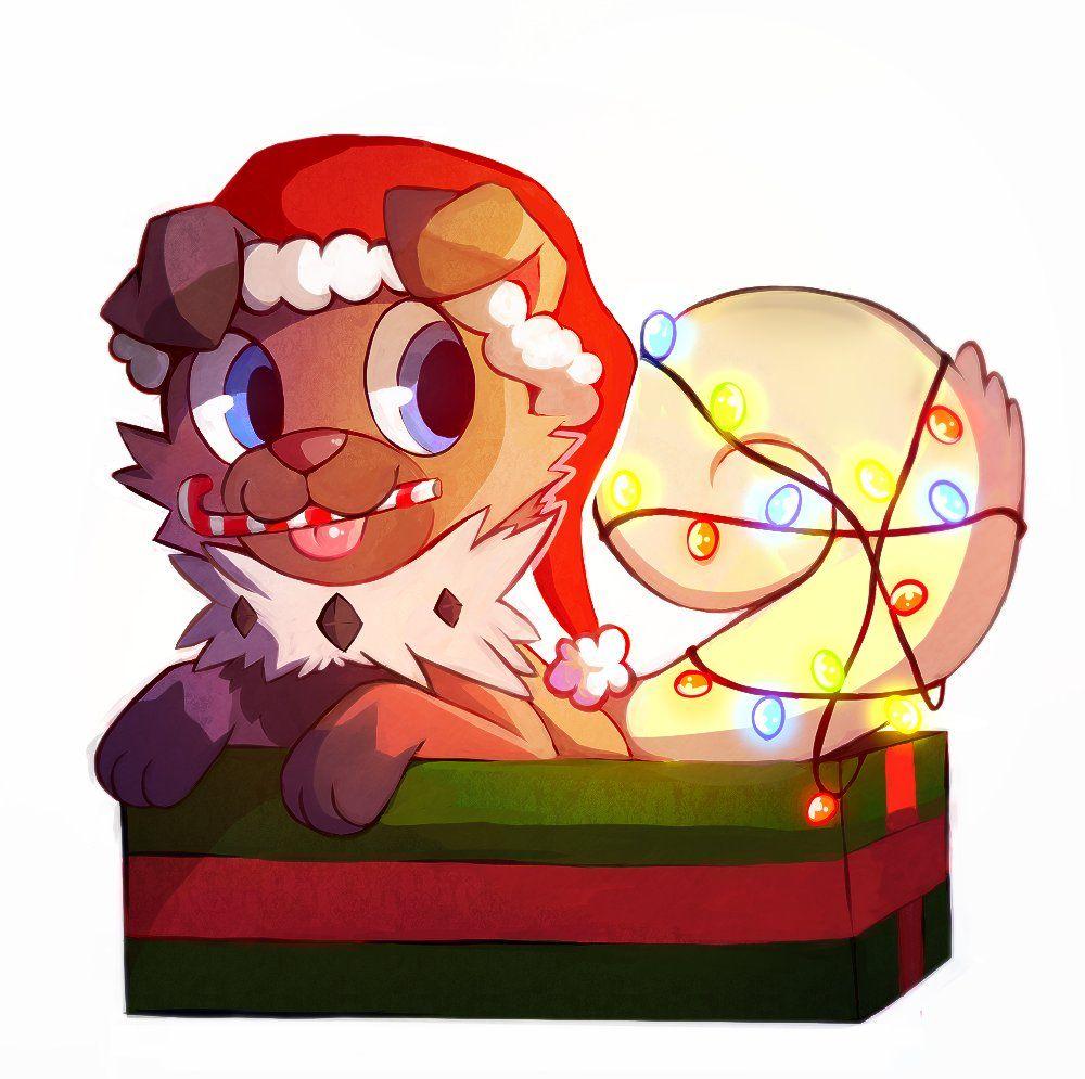 Rockruff the festive Puppy! Drawn by Cynoiz. : Pokemonart