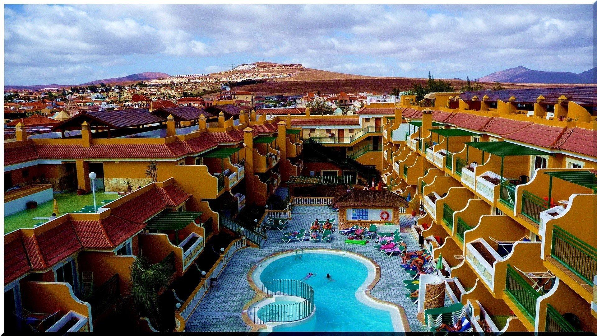 canary islands pool town spain hotel HD wallpapers