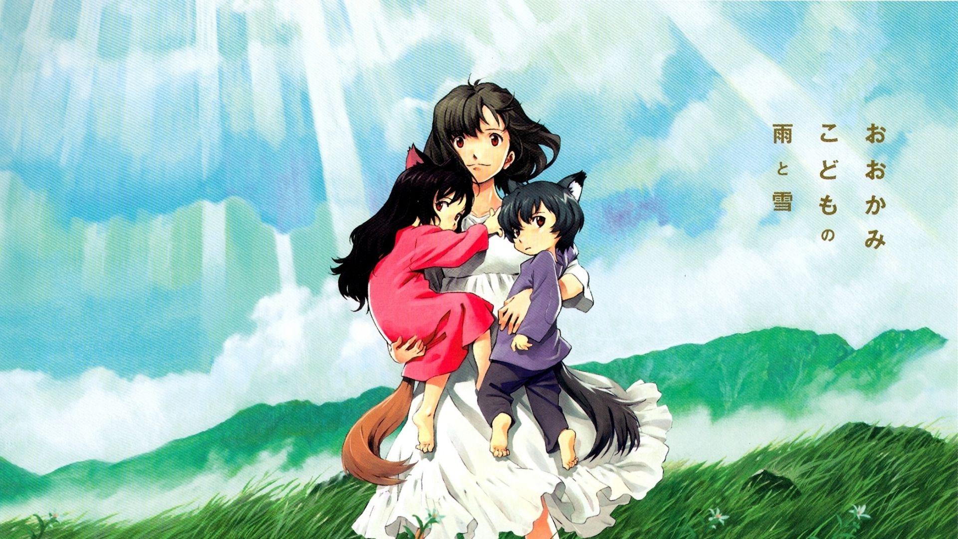 Wallpapers wolf children ame and yuki, anime, girl