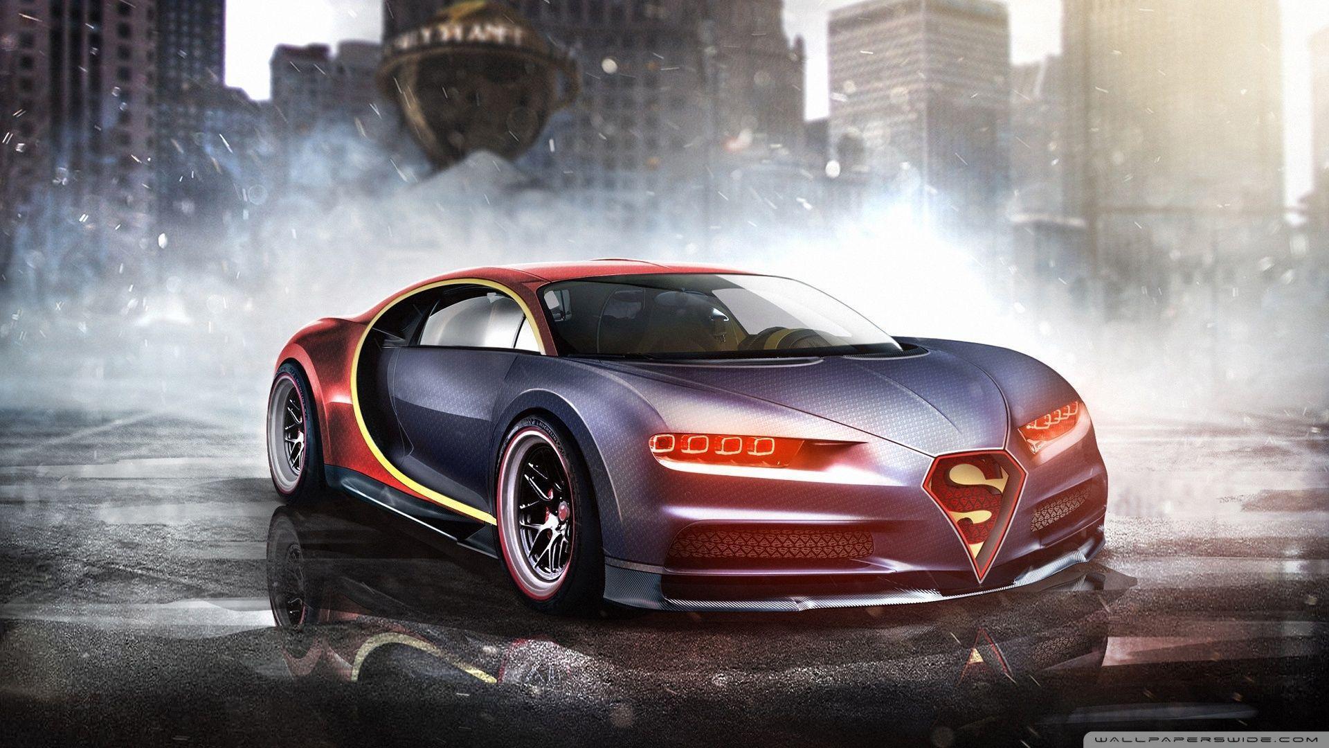 Superman Bugatti Chiron HD desktop wallpapers : Widescreen : High