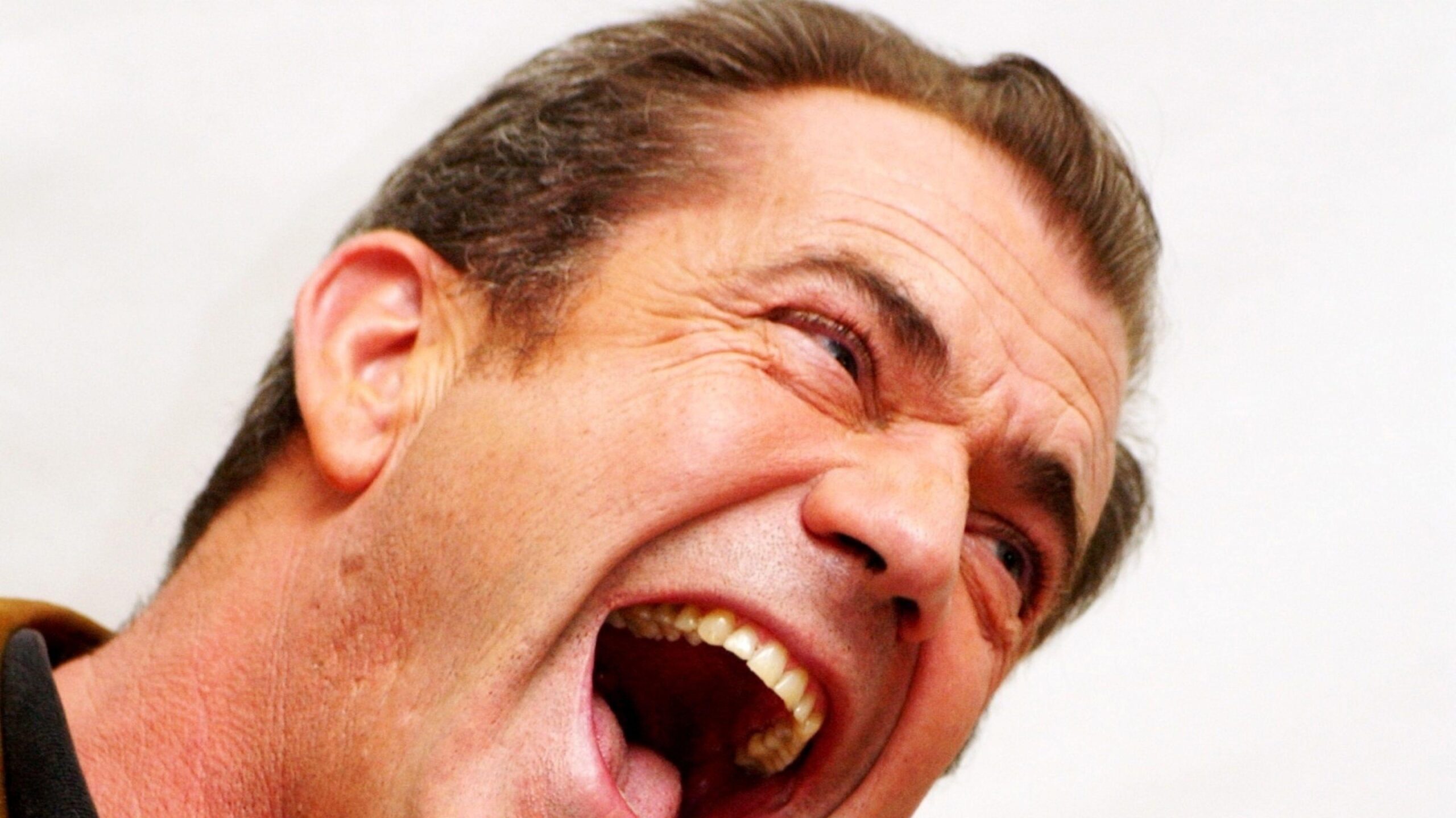 Download Wallpapers Mel gibson, Laugh, Mouth, Teeth 4K