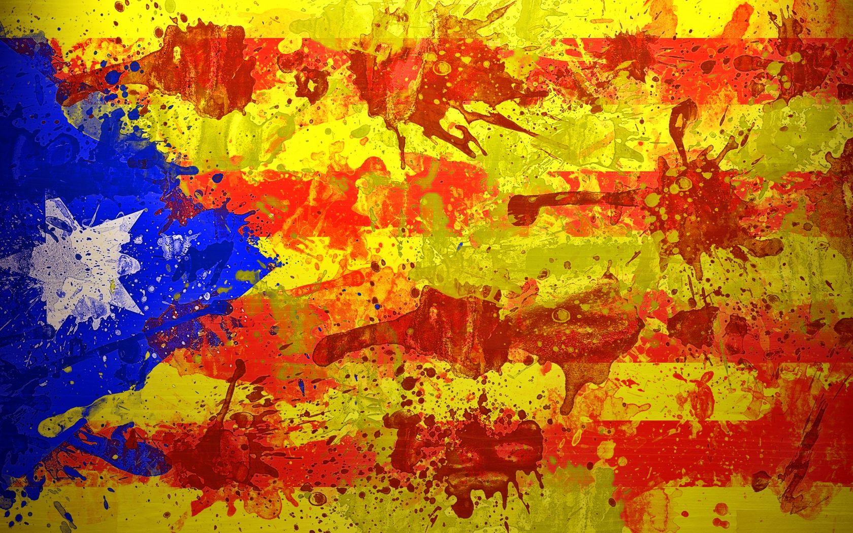 Wallpapers : Catalonia, Spain, Barcelona, flag, symbol, color