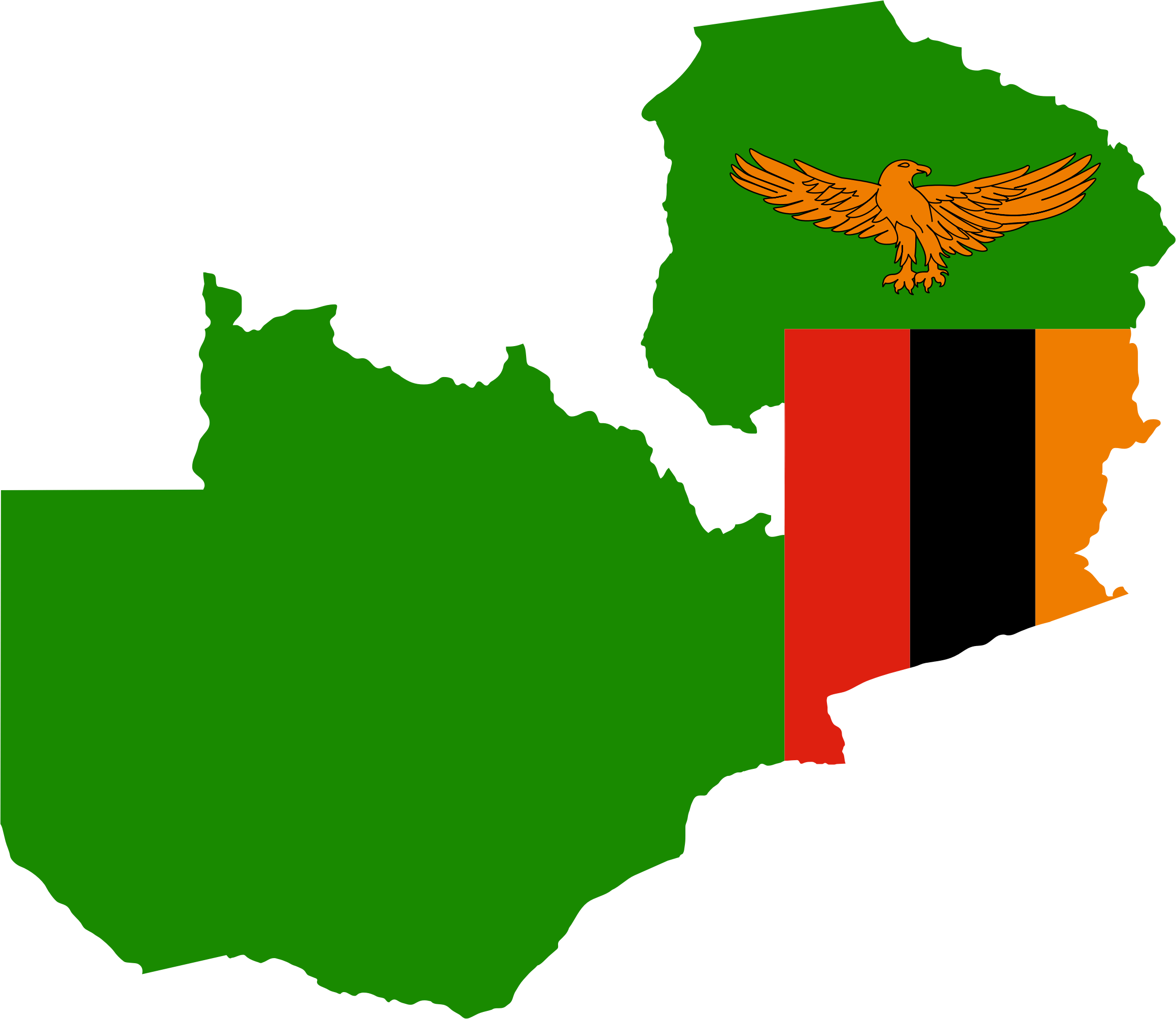 Zambia flag 4 » Image