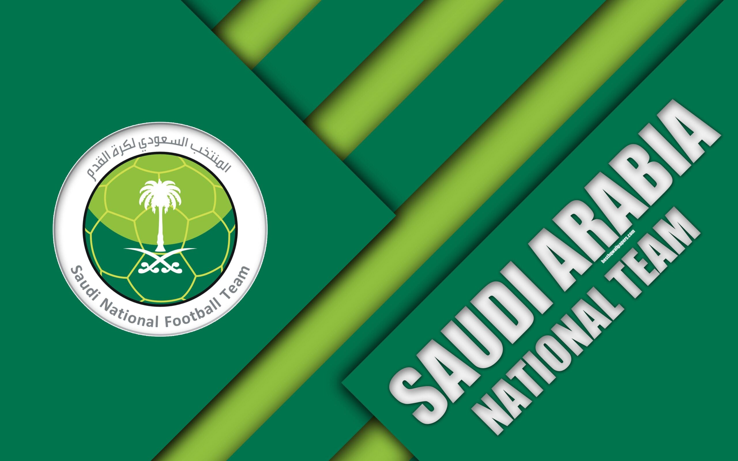 Download wallpapers Saudi Arabia national football team, 4k, emblem