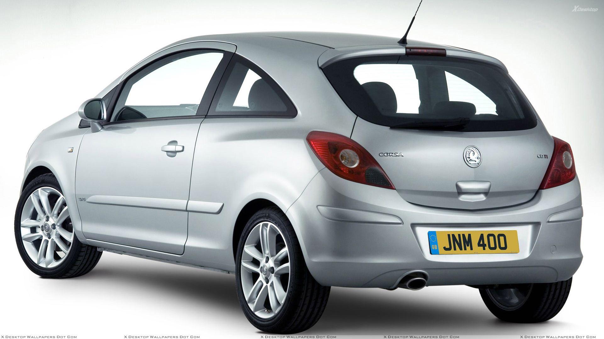 Vauxhall Corsa Back Pose In Silver Wallpapers